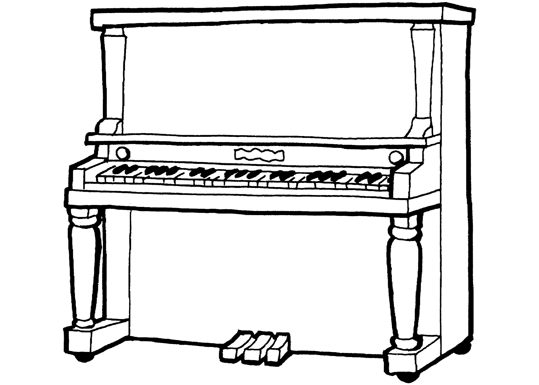 An upright piano