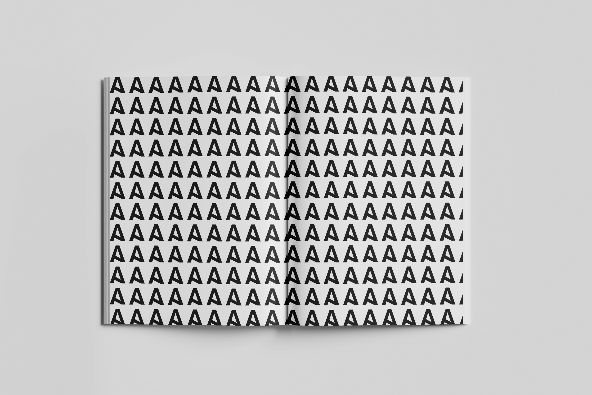 letter 'A' from modified font