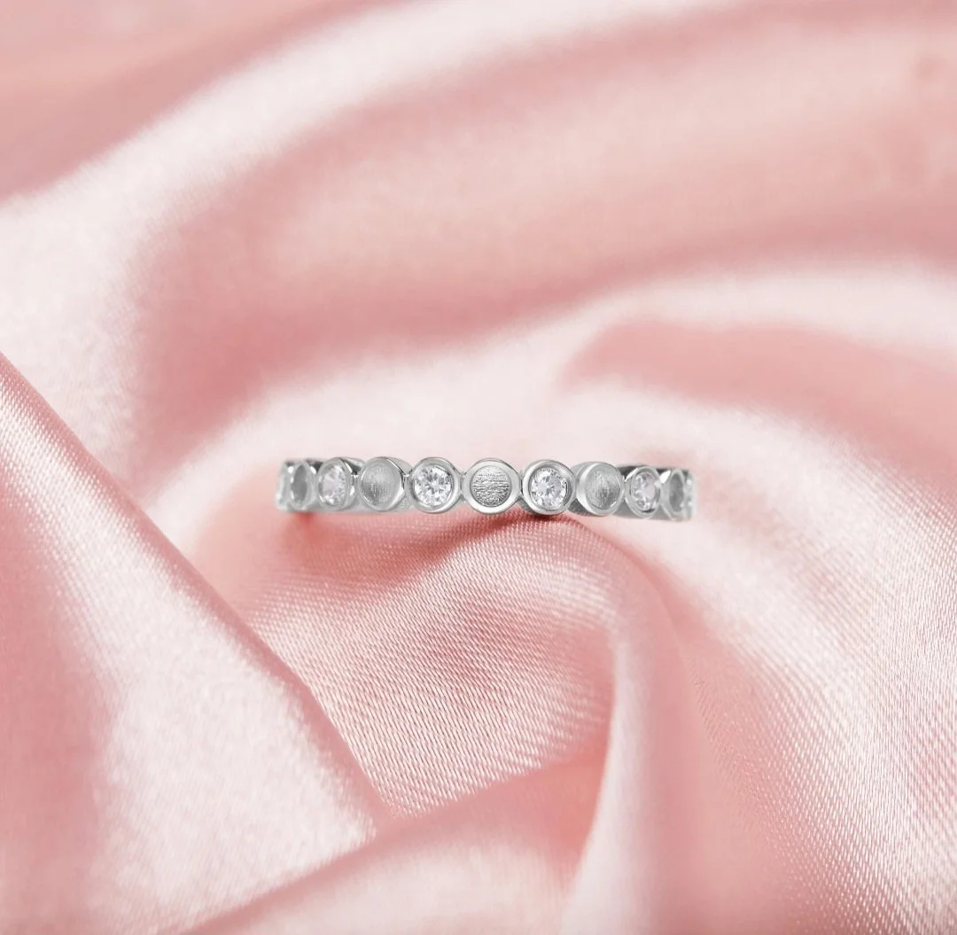 Bubble Birthstone Half-Band