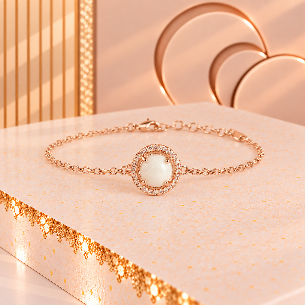 Halo Pearl Bracelet