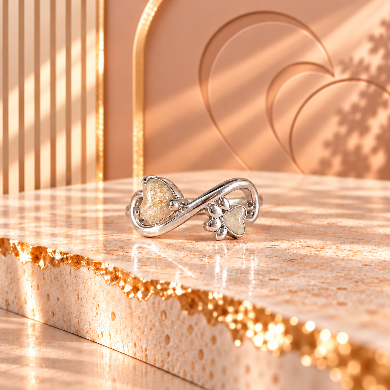 Heart & Paws Memorial Ring
