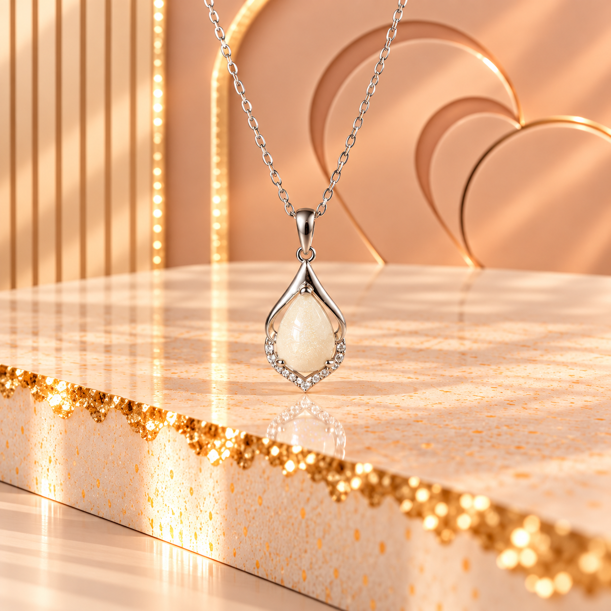 Elegant Milkdrop Necklace