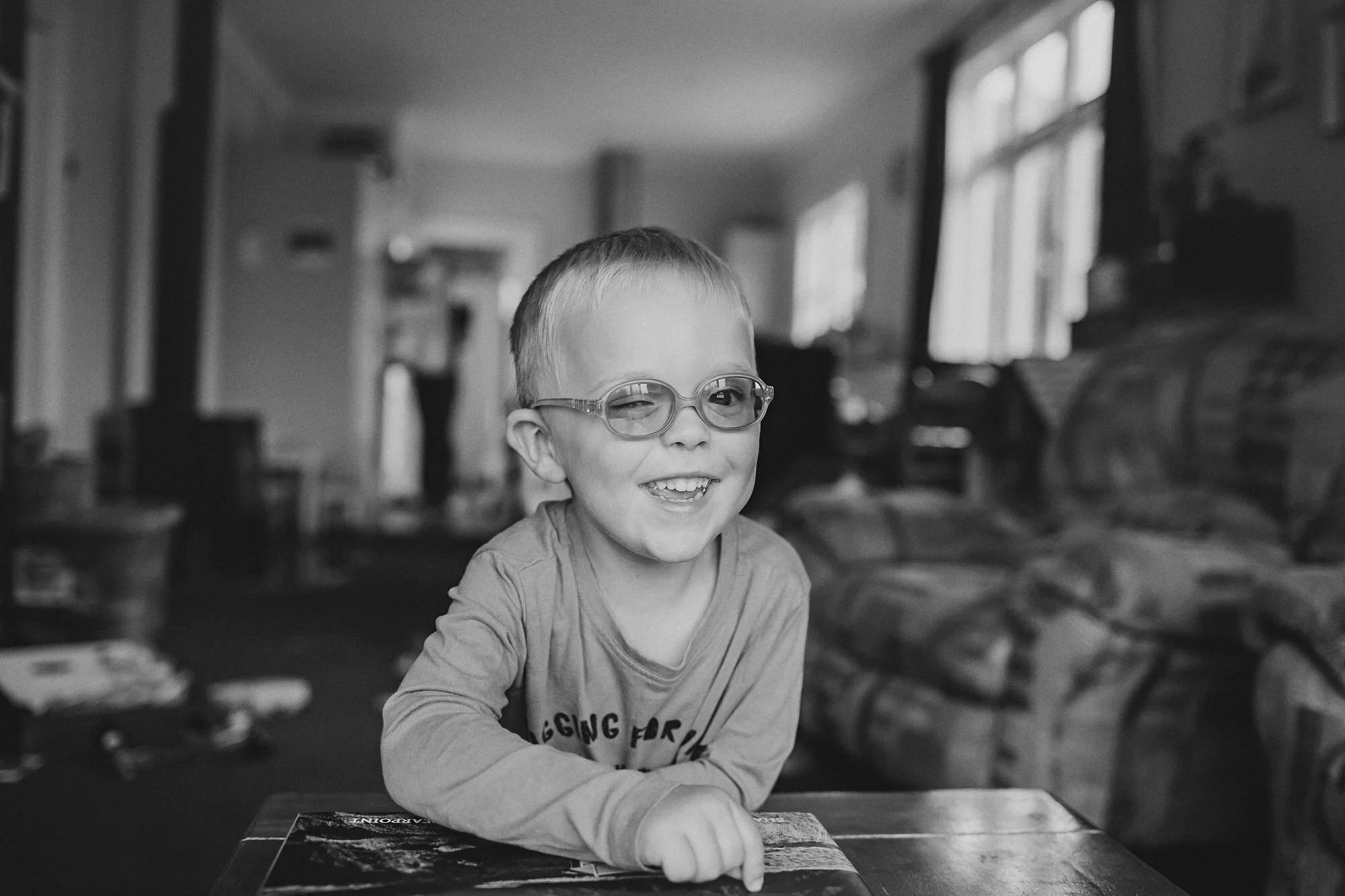 Image of young William who has limited vision,  Blind Low Vision NZ