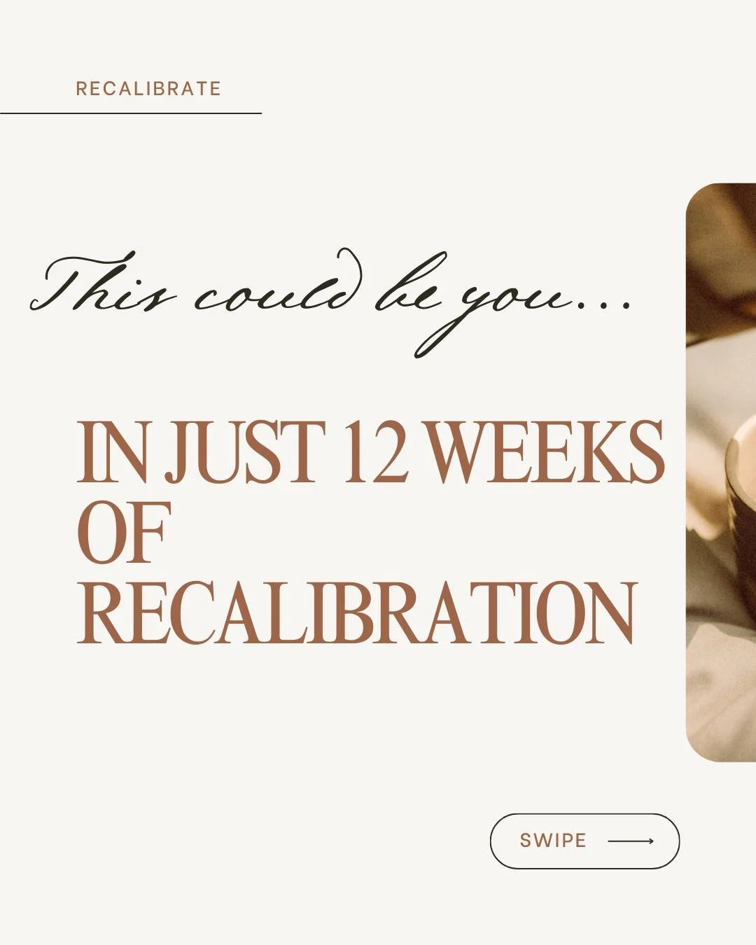 12 weeks later + your days are looking different:

You&rsquo;re&hellip;
✨ Waking up without that &ldquo;oh no, my calendar&rdquo; pit in your stomach
✨ Actually craving your self-care rituals instead of shaming yourself into them
✨ Saying no without 