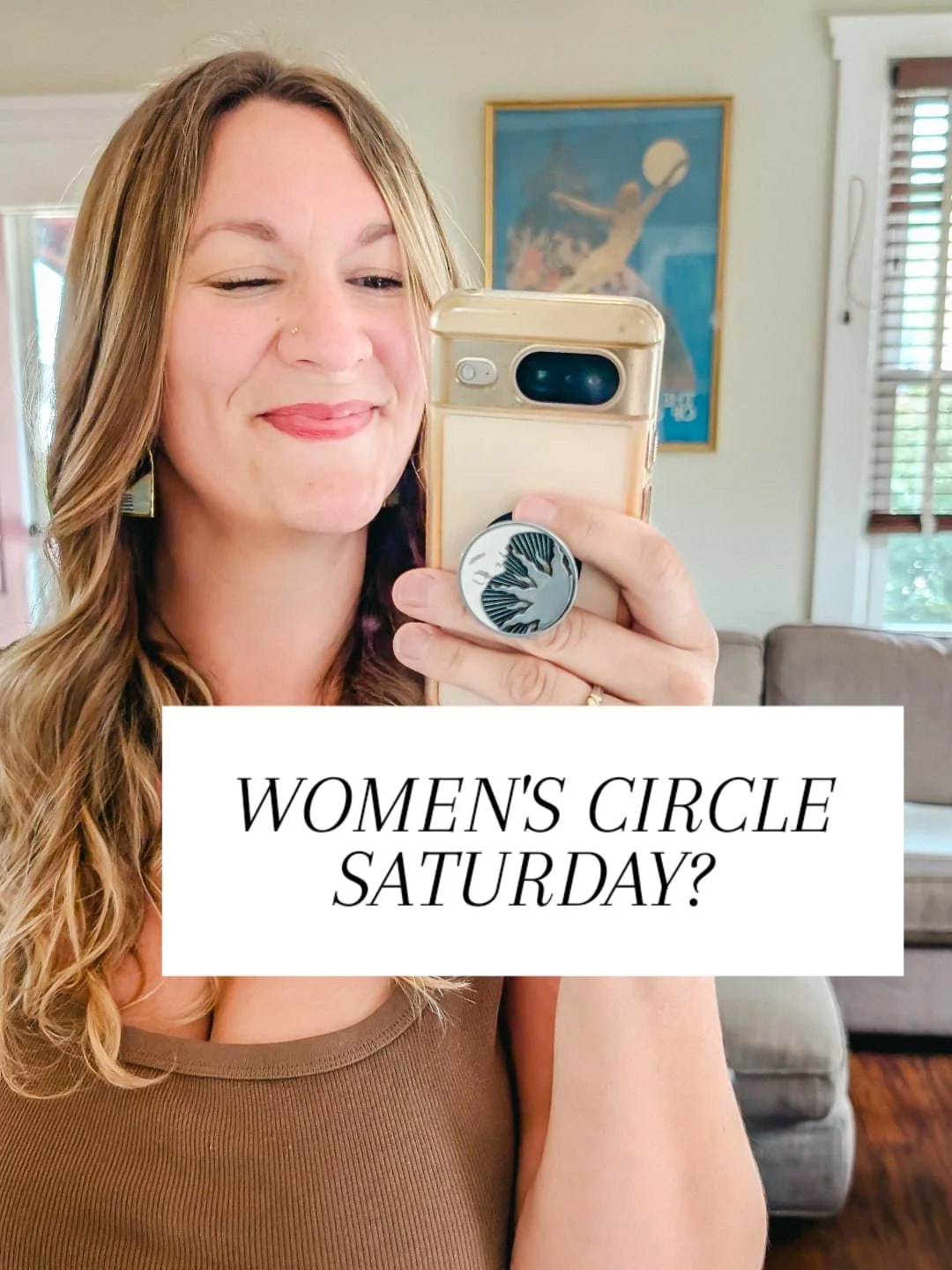 In case you missed it in Stories, I'm feeling the urge to gather again.

Imagining a cozy, casual women&rsquo;s circle at my house this  Saturday afternoon, 12p-3p

Imagining:
☕️ Hot tea + yummy snacks
✨ Cozy space
🔮 Oracle cards
🪄 Real conversatio