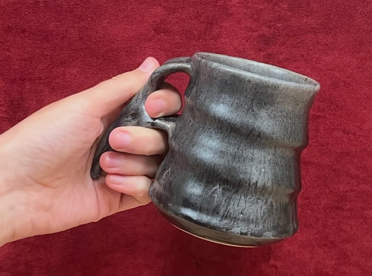 A classic charcoal crow mug🐦&zwj;⬛