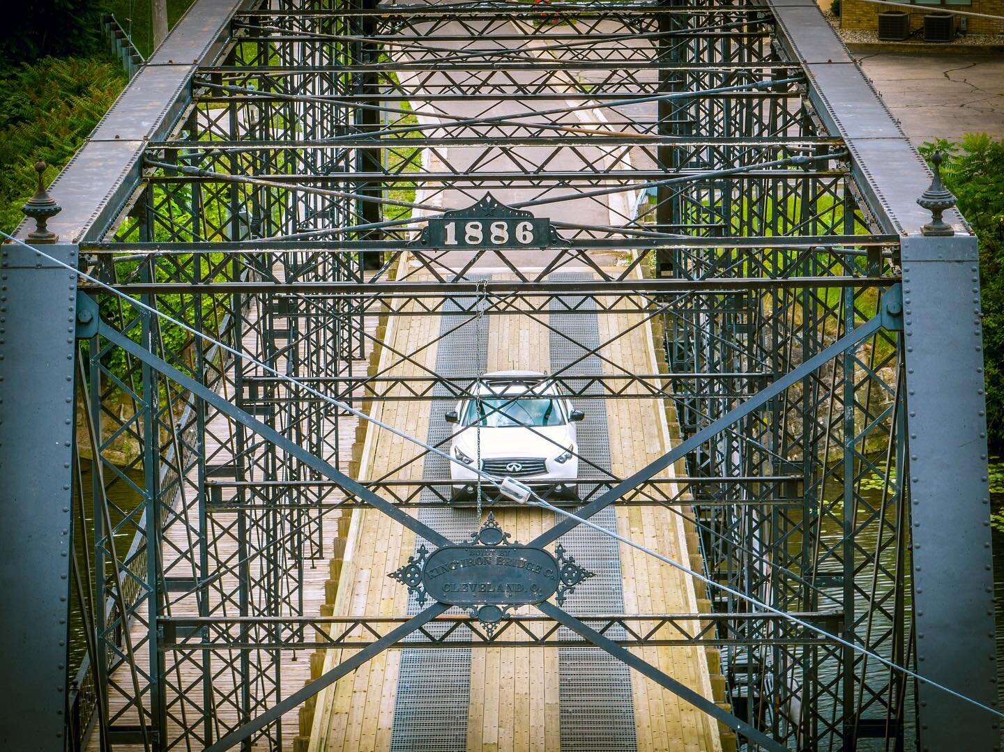 Built in 1886, this wrought-iron truss bridge cost $7,352.25 to build over the Kalamazoo River.

🌎Follow along @wander.onwings &amp; @wander.onwheels 

📍Allegan, Michigan 

DM or click link in bio for print info. Available for hire.

#michigan #bri