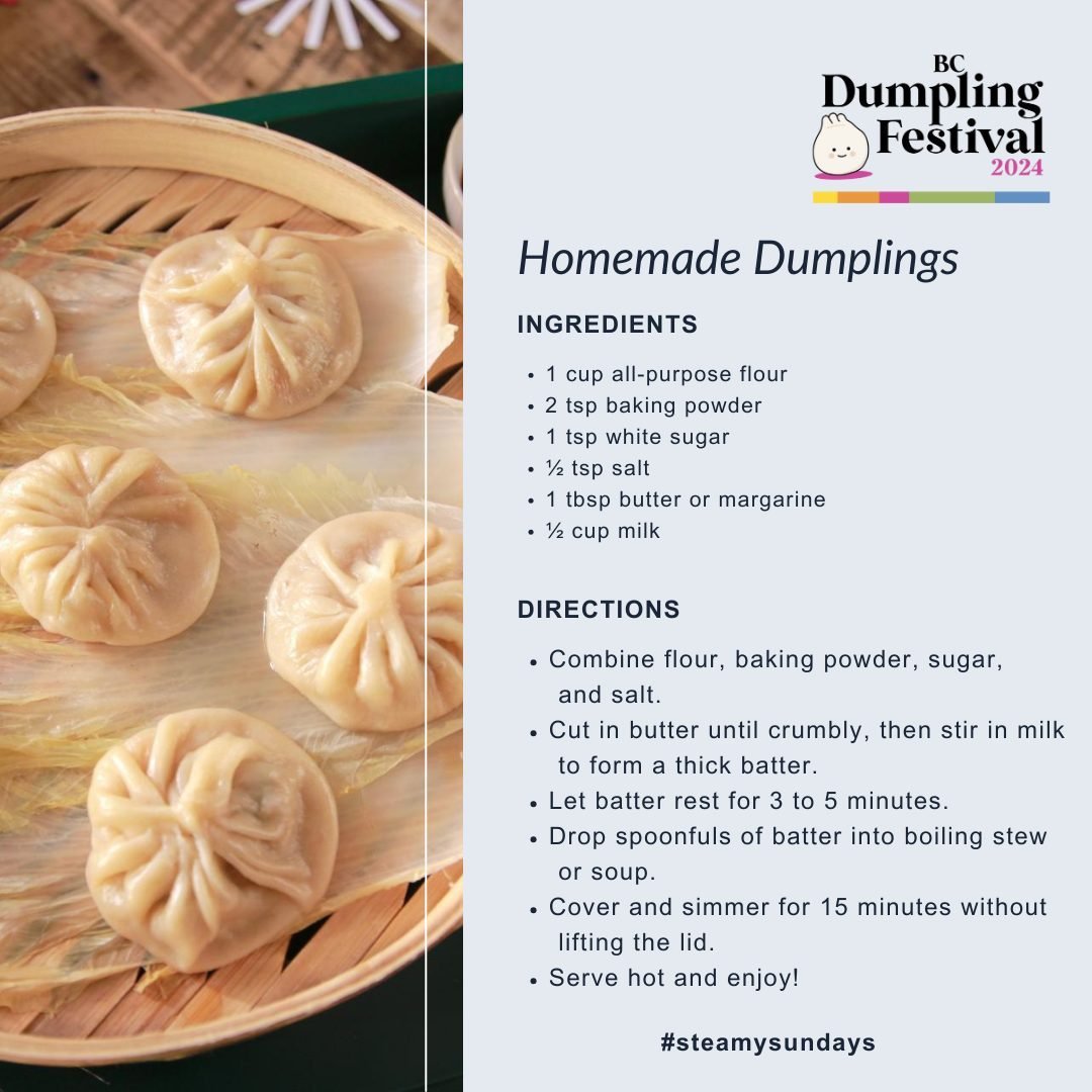 Starting #steamysundays series again this summer! Every Sunday, we will be posting a dumplings recipe. Become a part of this trend by following our recipe and sending our video so we can post it on our reels.