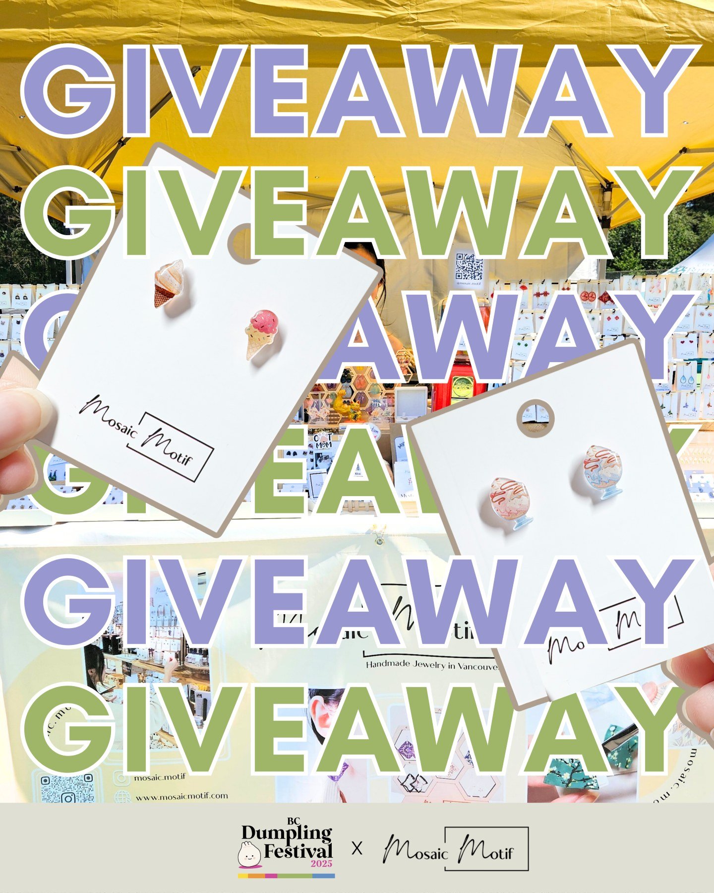 GIVEAWAY - Summer Earrings ☀️

Win a pair of summer earrings from @mosaic.motif!

To enter this giveaway:
1. Like this post;
2. Follow @mosaic.motif &amp; @&zwnj;bcdumplingfest
3. Tag your friends in the comments below! Each comment with a tagged fri