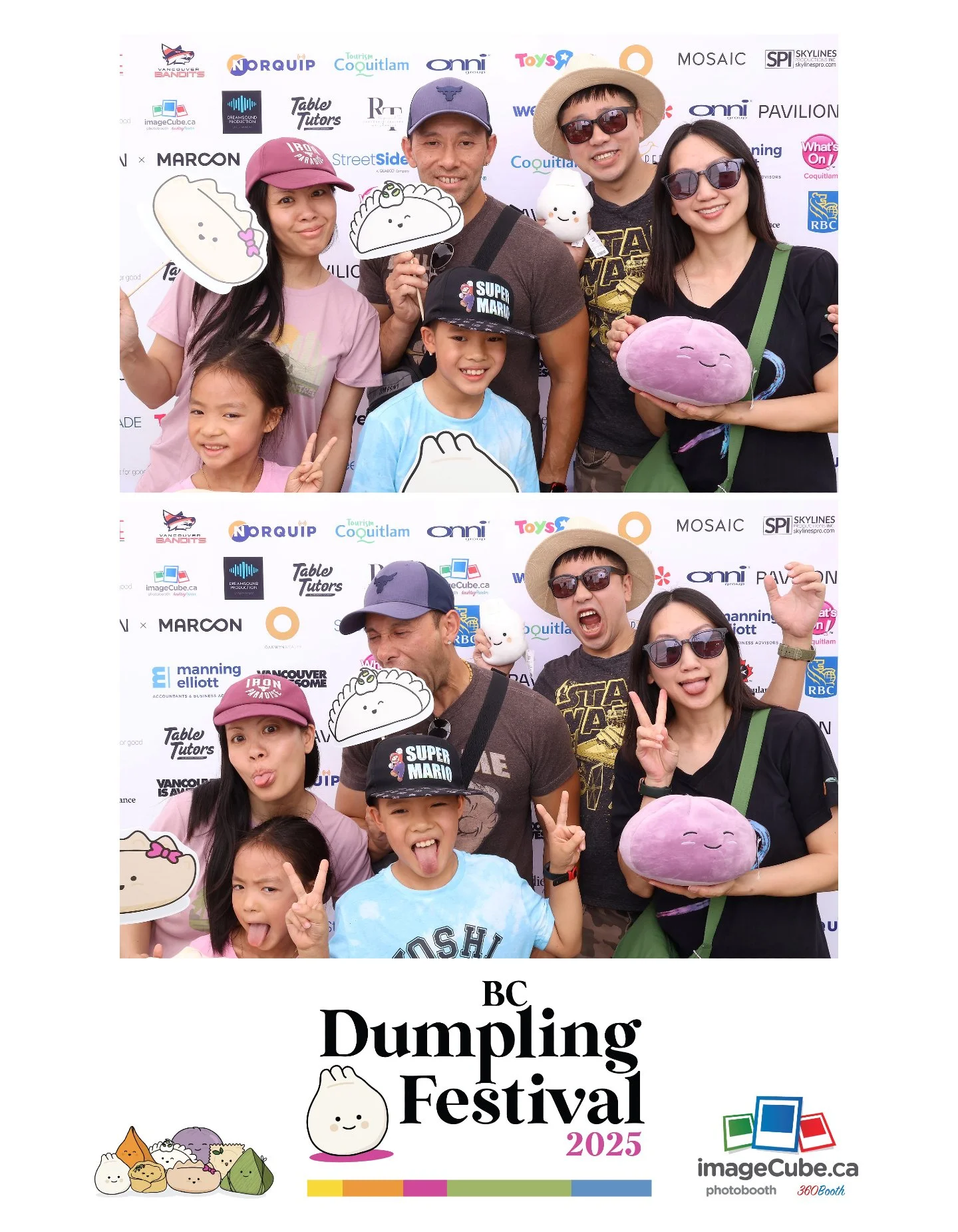 Snapshots of joy! 📸 Thank you @imagecubephotobooth for adding so much fun to the BC Dumpling Festival. From goofy poses to sweet family shots, your photobooth was the perfect way to celebrate the day. We&rsquo;re grateful for your sponsorship and pa
