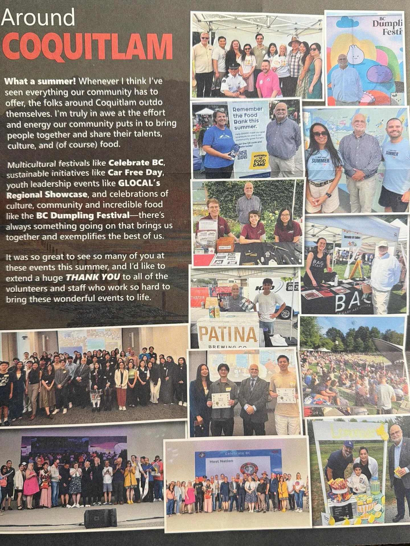 Wonderful to be mentioned in MP Ron McKinnon&rsquo;s newsletter. @ronmckinnonlib 

#bcdumplingfest #mentions #ronmckinnon #tricityevents
