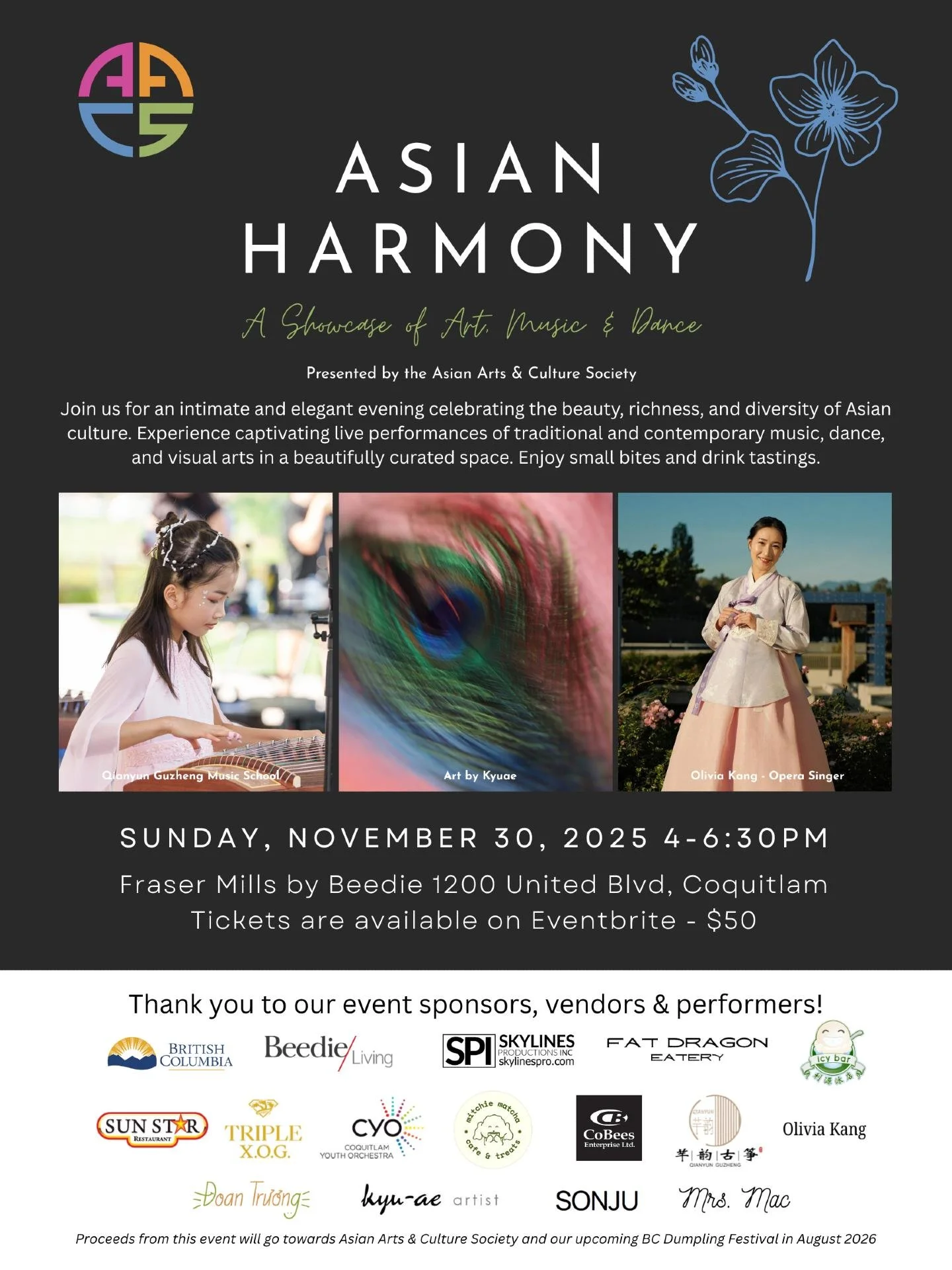 Introducing our brand new event &mdash; Asian Harmony: A Showcase of Art, Music &amp; Dance 🌸

We&rsquo;re thrilled to officially launch this special evening celebrating Asian excellence in the arts &mdash; with incredible performances, inspiring vi