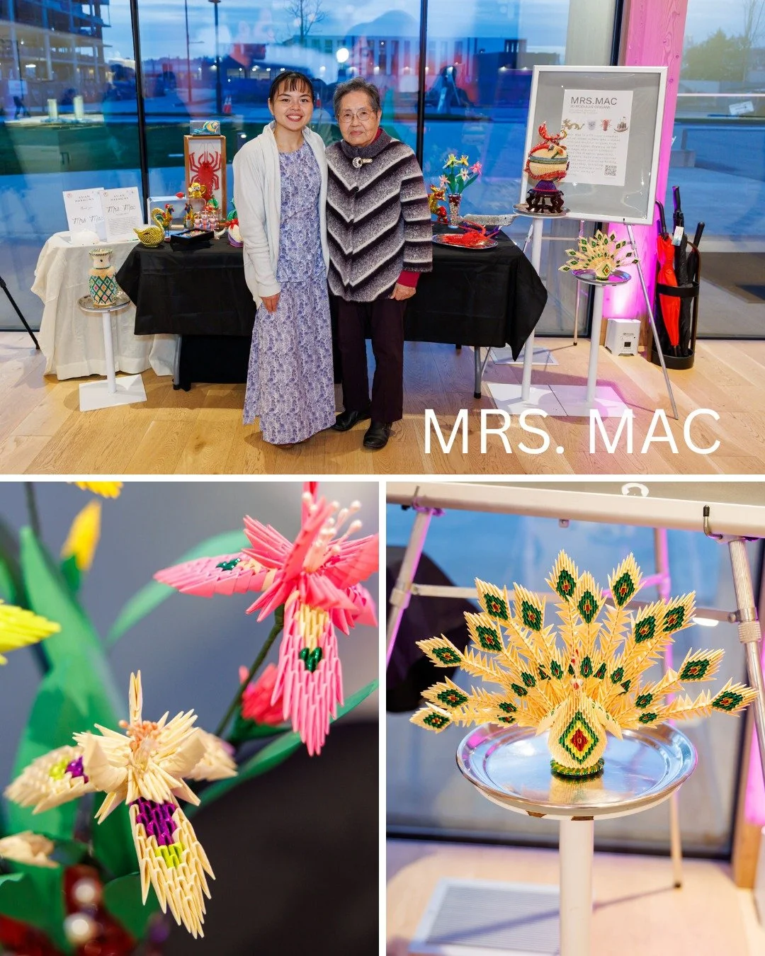 Thank you to our featured artists at Asian Harmony!
We are so honoured to have showcased the thoughtful, boundary-pushing, and deeply personal works of these talented local artists. Your voices helped shape the heart of the event.

🌀 Mrs. Mac
Raised