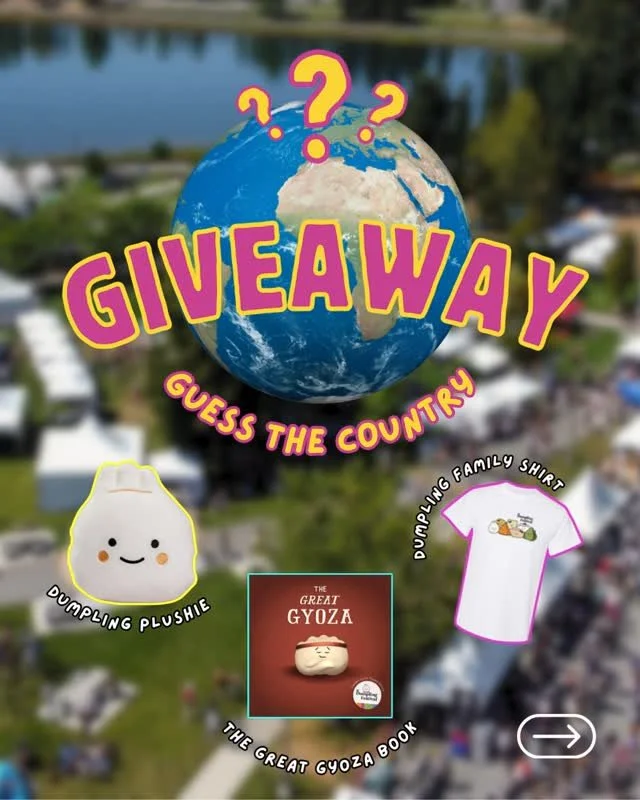 🌟 GIVEAWAY! 🌟

Guess the country we are spotlighting at this year's BC Dumpling Festival and win all of this merch! 1 LUCKY WINNER will win: 🥟 Our 2026 Unreleased Plushie 👕 Dumpling Family Shirt 🧢 AACS Hat 📚 Our 2025 unreleased book!

HOW TO EN