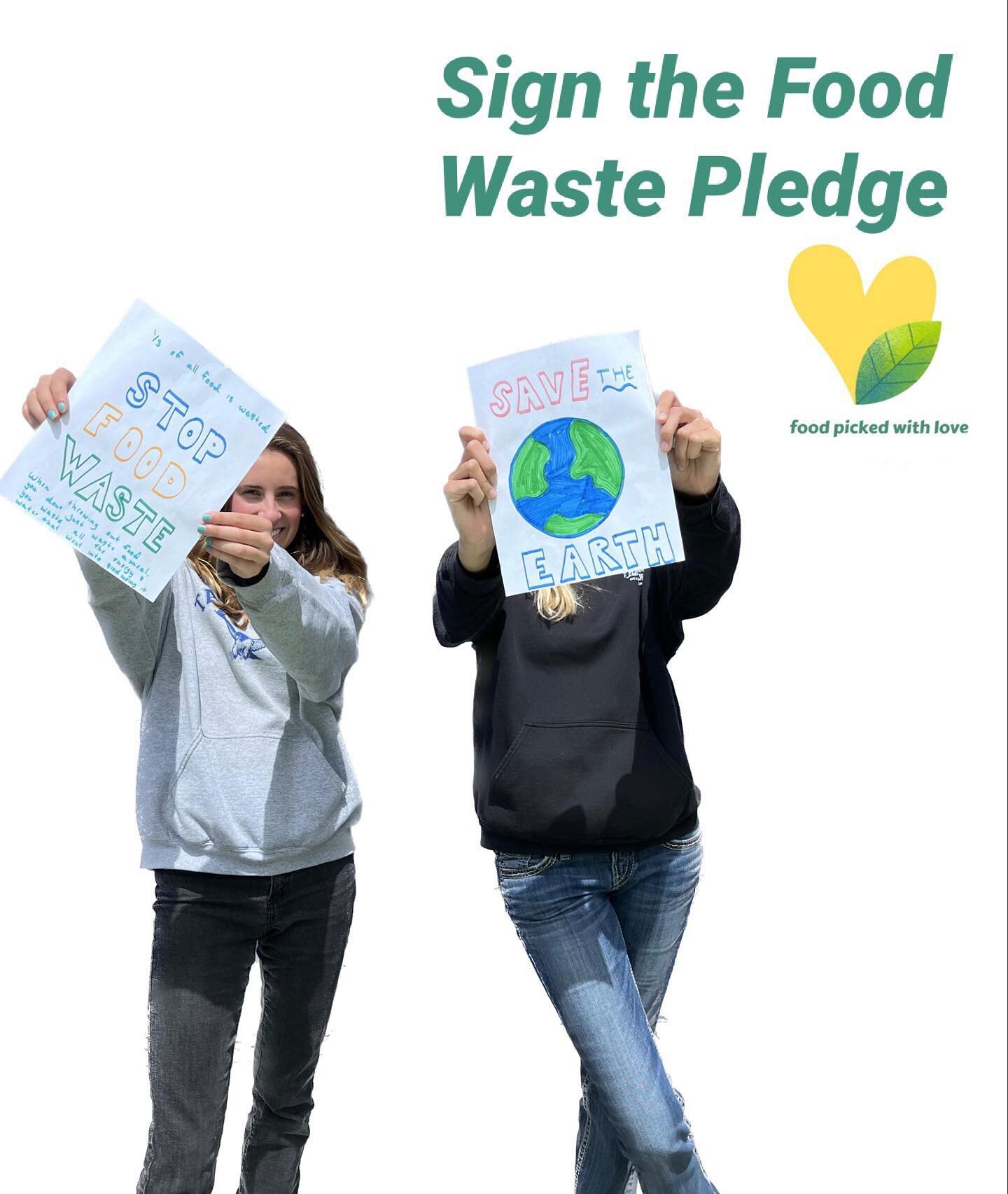 30-40% of all food goes to waste. 🌎🍽️ Sign the food waste pledge NOW and make your own personal pledge of how YOU are going to reduce food waste. Find the pledge on our website. Website link in BIO &mdash;&gt; press Food Waste Pledge. #spreadthelov