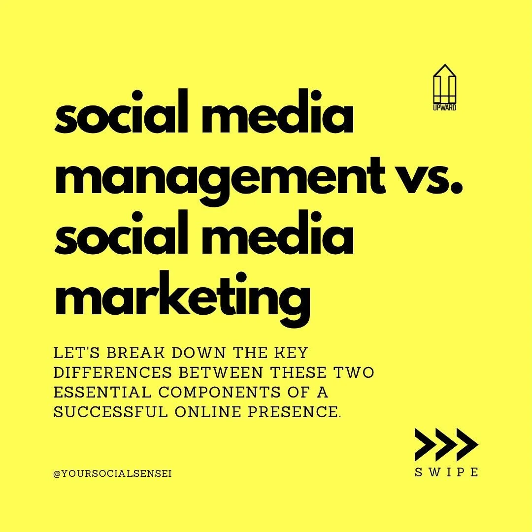 Social Media Marketing - Aims to attract, engage, and convert your audience into customers.

Social Media Management - Building and maintaining a strong online presence.

While both roles require creativity, strategic thinking, and a deep understandi