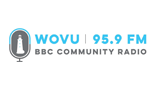 Logo of WOVU 95.9 FM BBC Community Radio.