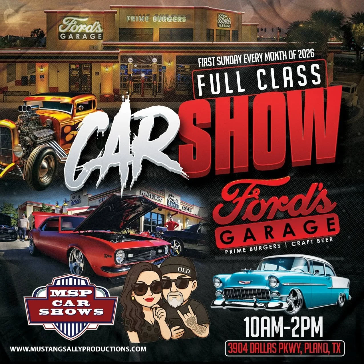 FIRST SUNDAY’S ~ CAR SHOW @ FORD’S GARAGE in PLANO