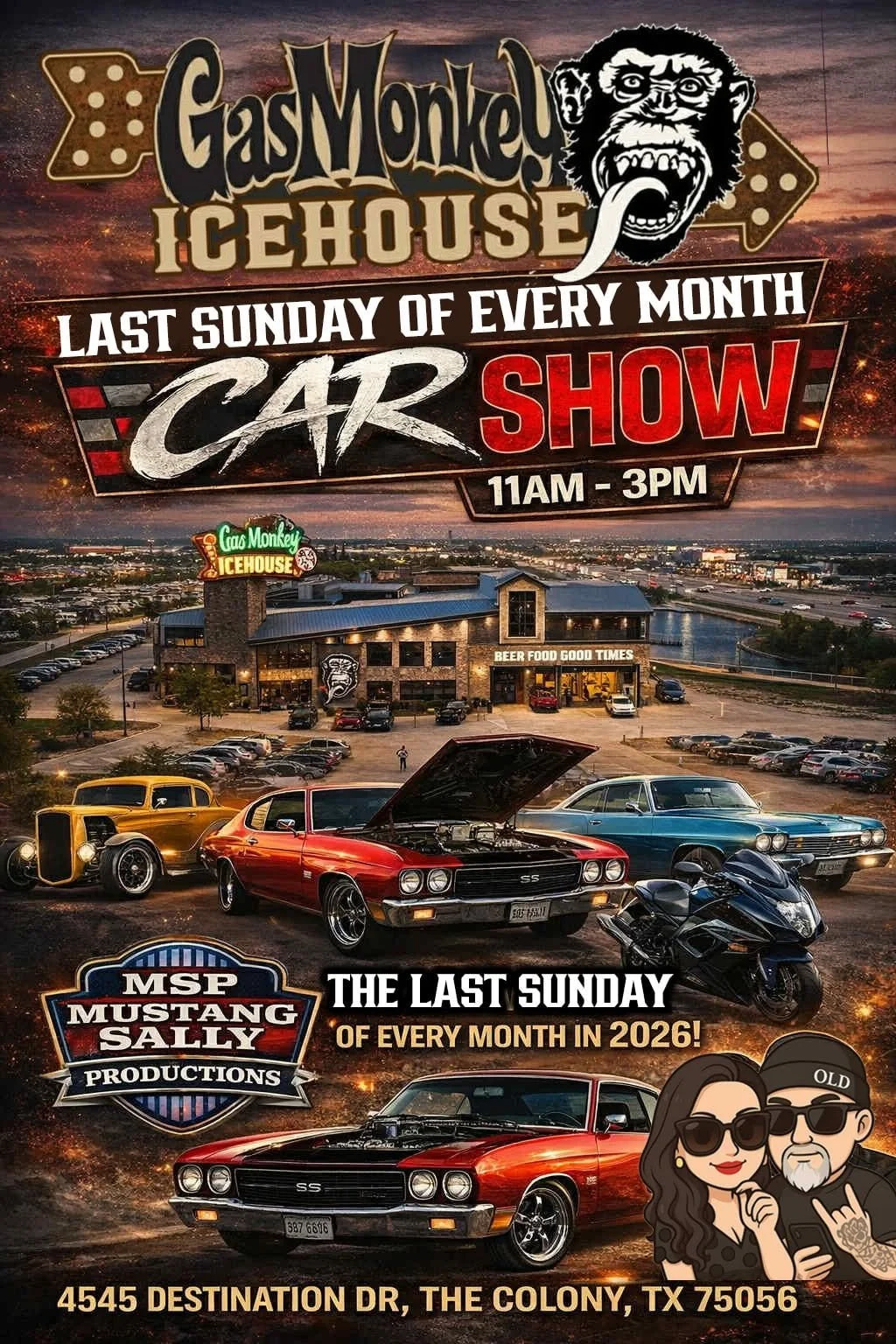 LAST SUNDAY’S ~ CAR SHOW @ Gas Monkey Icehouse