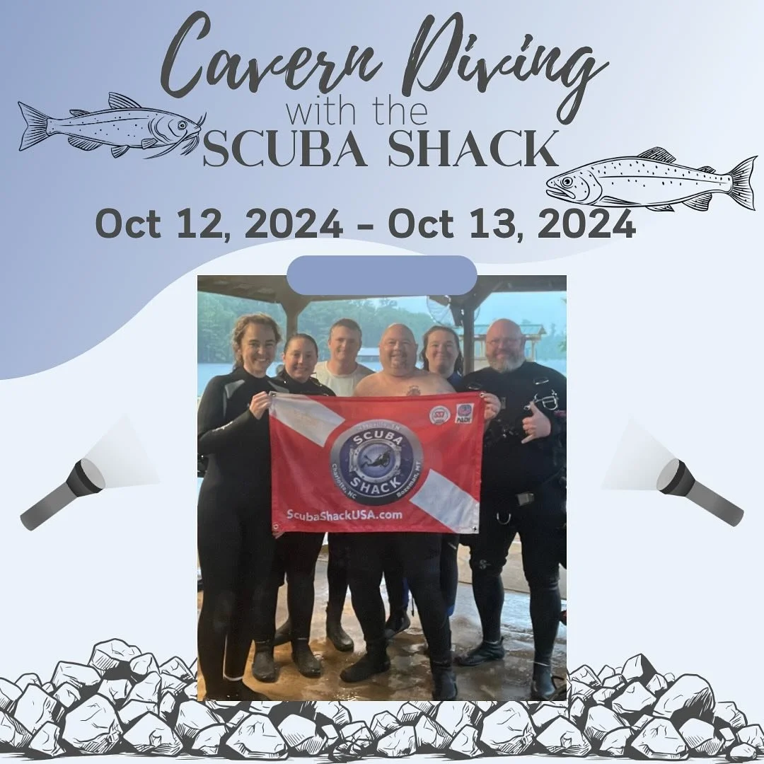 Expand your diving opportunities by taking our Cavern Diving course! Explore the Florida Spring Caverns with the Scuba Shack team. For more information click the link in our bio #caverndiving #scubashack