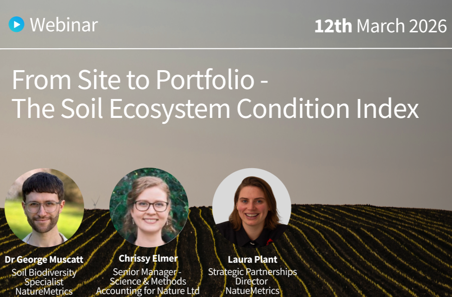 Webinar: From Site to Portfolio - The Soil Ecosystem Condition Index