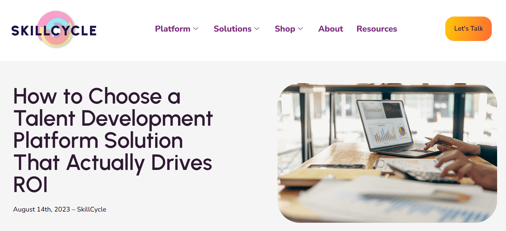 SkillCycle blog post for product content marketing