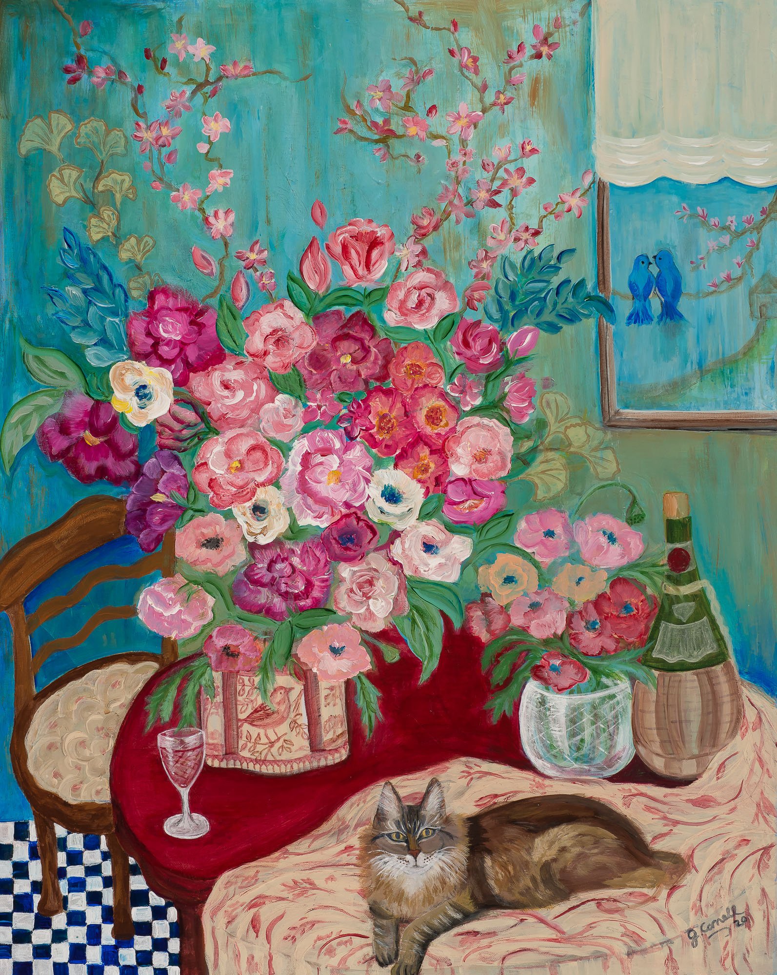 Relaxing by the Flowers