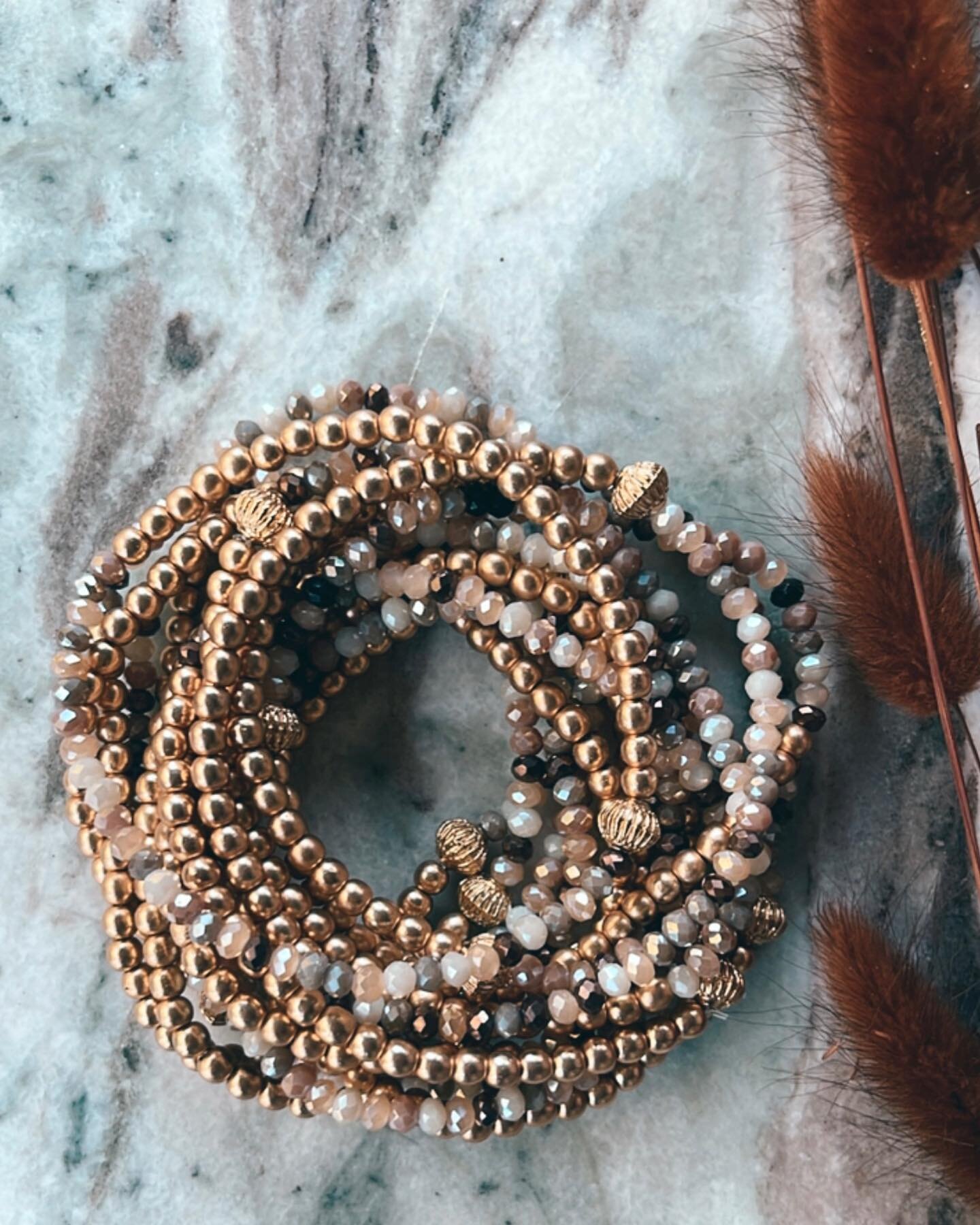 Is it Fall yet?🌾

#handmadejewelry #beadedbracelets #rusticglam #braceletstacks