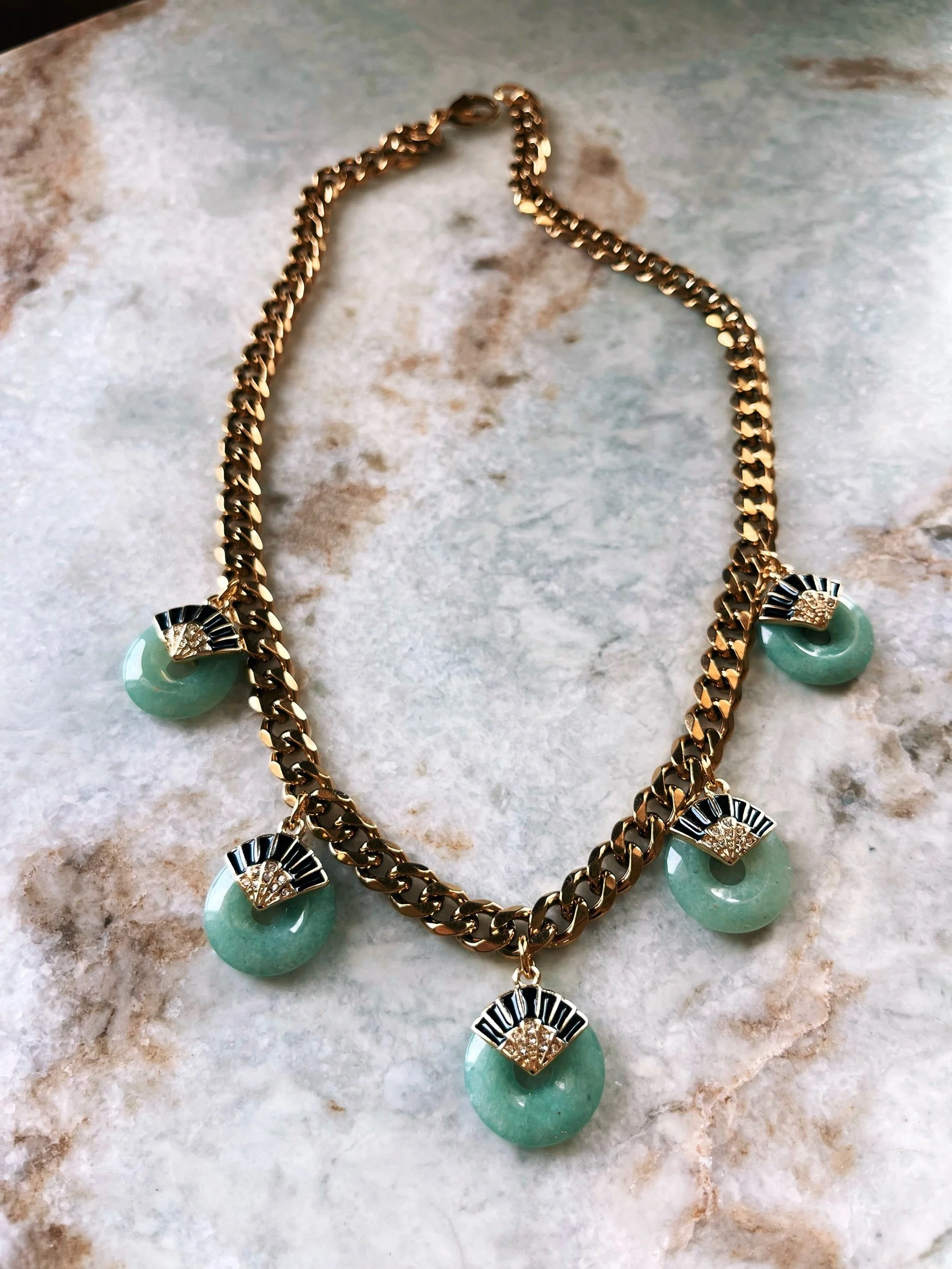 Jade Fan Necklace