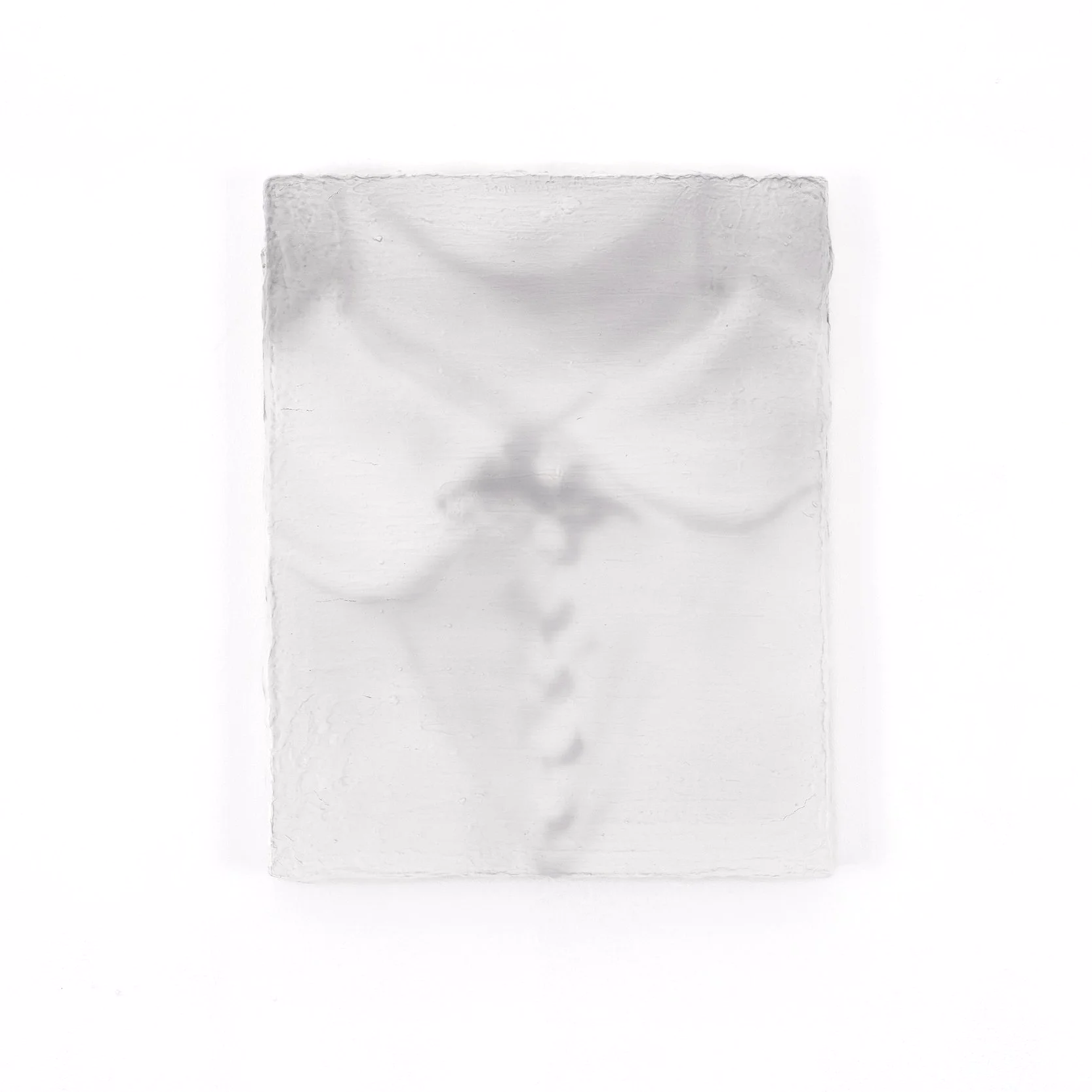 What does he think of that? I mean, what do I? - 2025 - gesso and acrylic ink on canvas - 50 x 40 x 5 cm