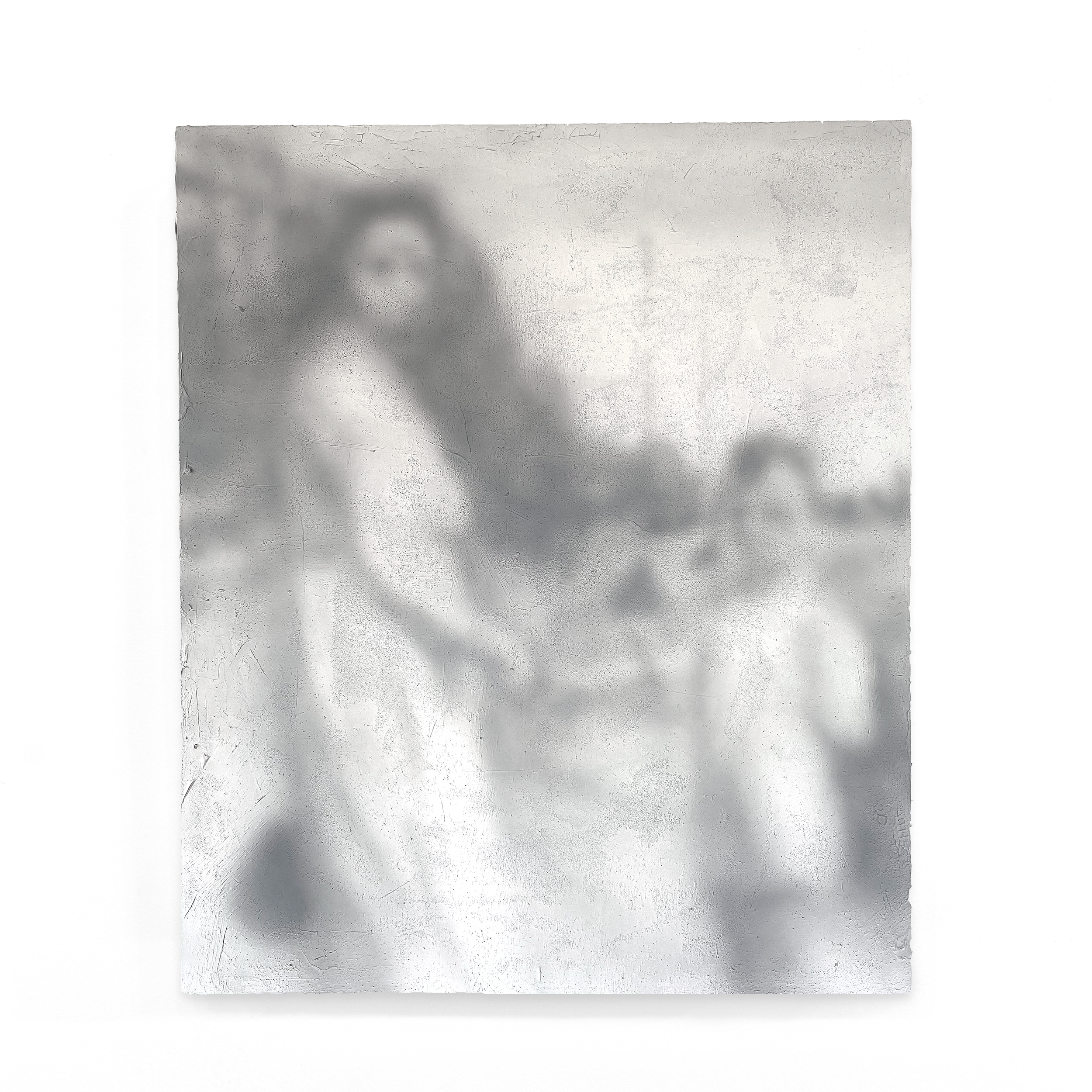 Foreigners - 2024 - 130 x 110 x 4 cm - Water based airbrush paint, gesso and sand on cotton canvas