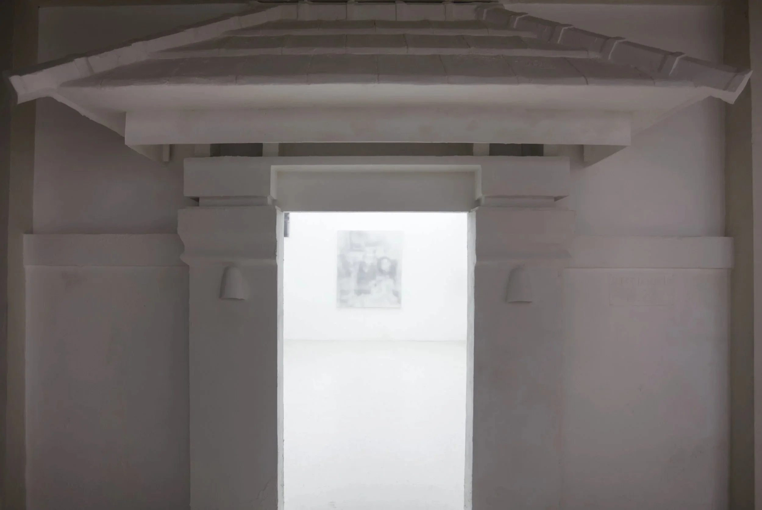 Dahlia 23 - 2025 - site specific installation - steel, wood, plaster, gypsum, gesso, acrylic - variable dimensions