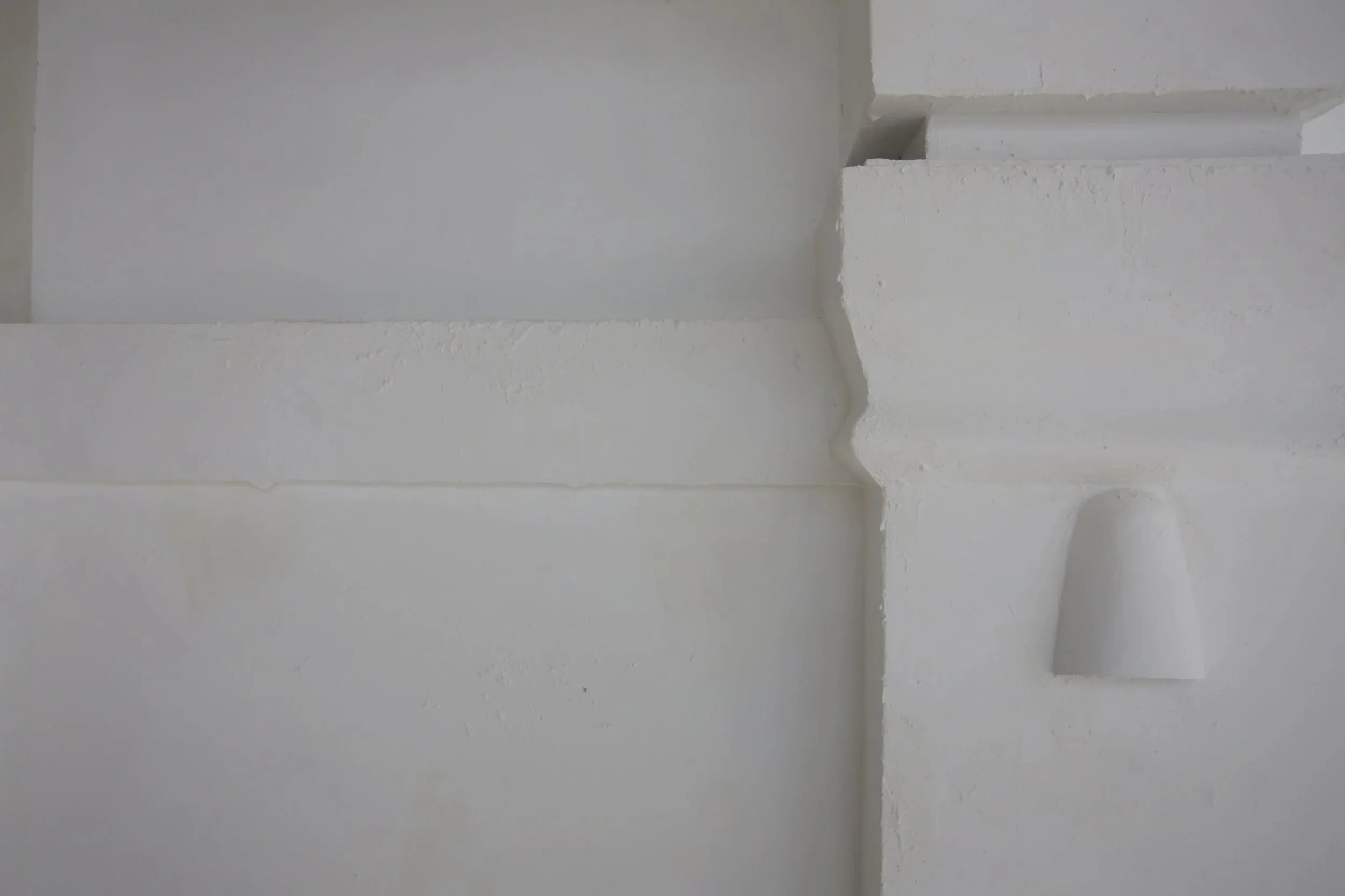 Dahlia 23 (detail) - 2025 - site specific installation - steel, wood, plaster, gypsum, gesso, acrylic - variable dimensions