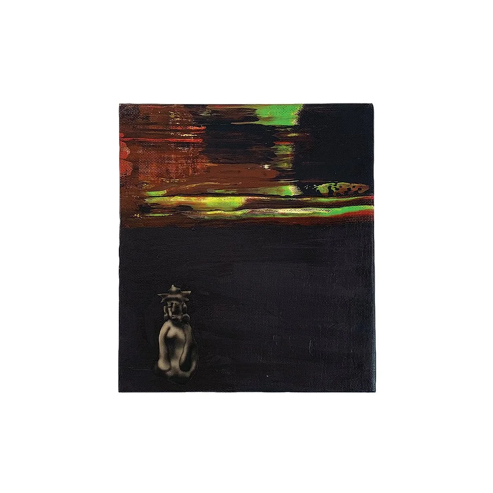 Distort - 2023 - 27 x 30 cm - Acrylic and paper on canvas