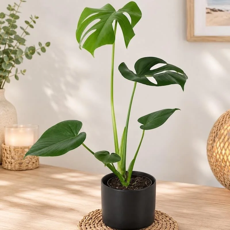 Healthy Monstera houseplant in a decorative planter, available for delivery in Levin and surrounding areas.