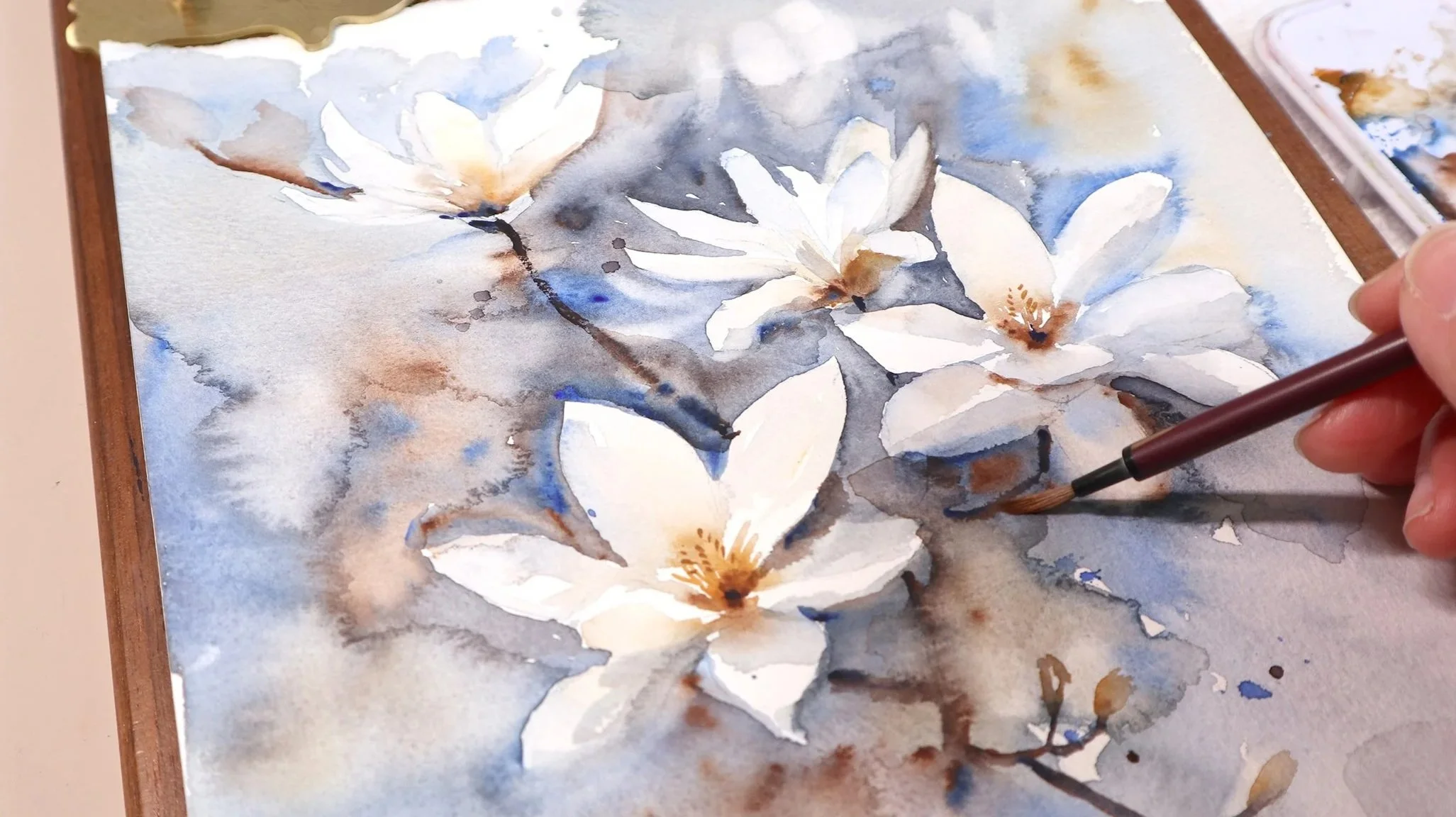 Magnolias with 3 COLORS (Realtime with VoiceOver)