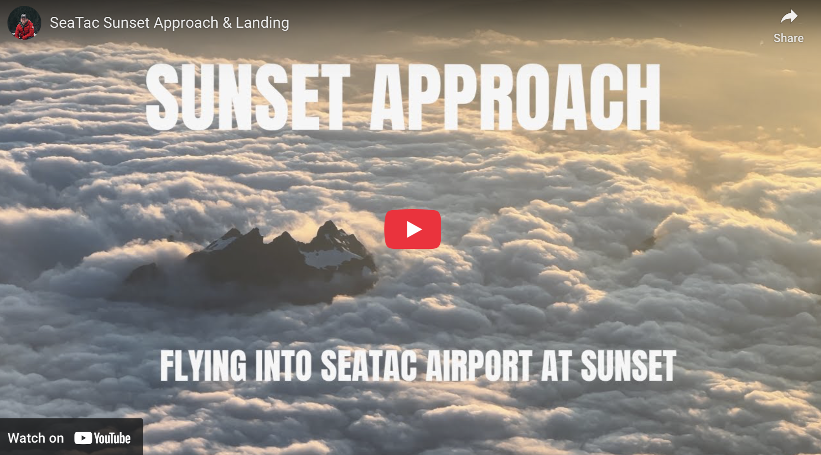 Video: Flying into SeaTac at Sunset