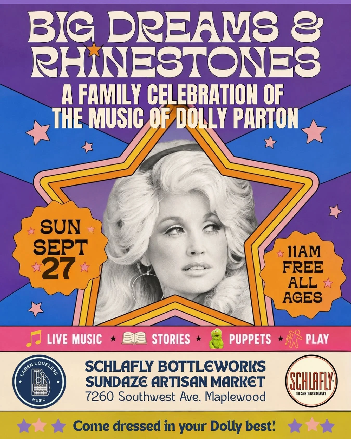 Sundaze at Schlafly: Big Dreams &amp; Rhinestones: Celebrating the Music of  Dolly Parton