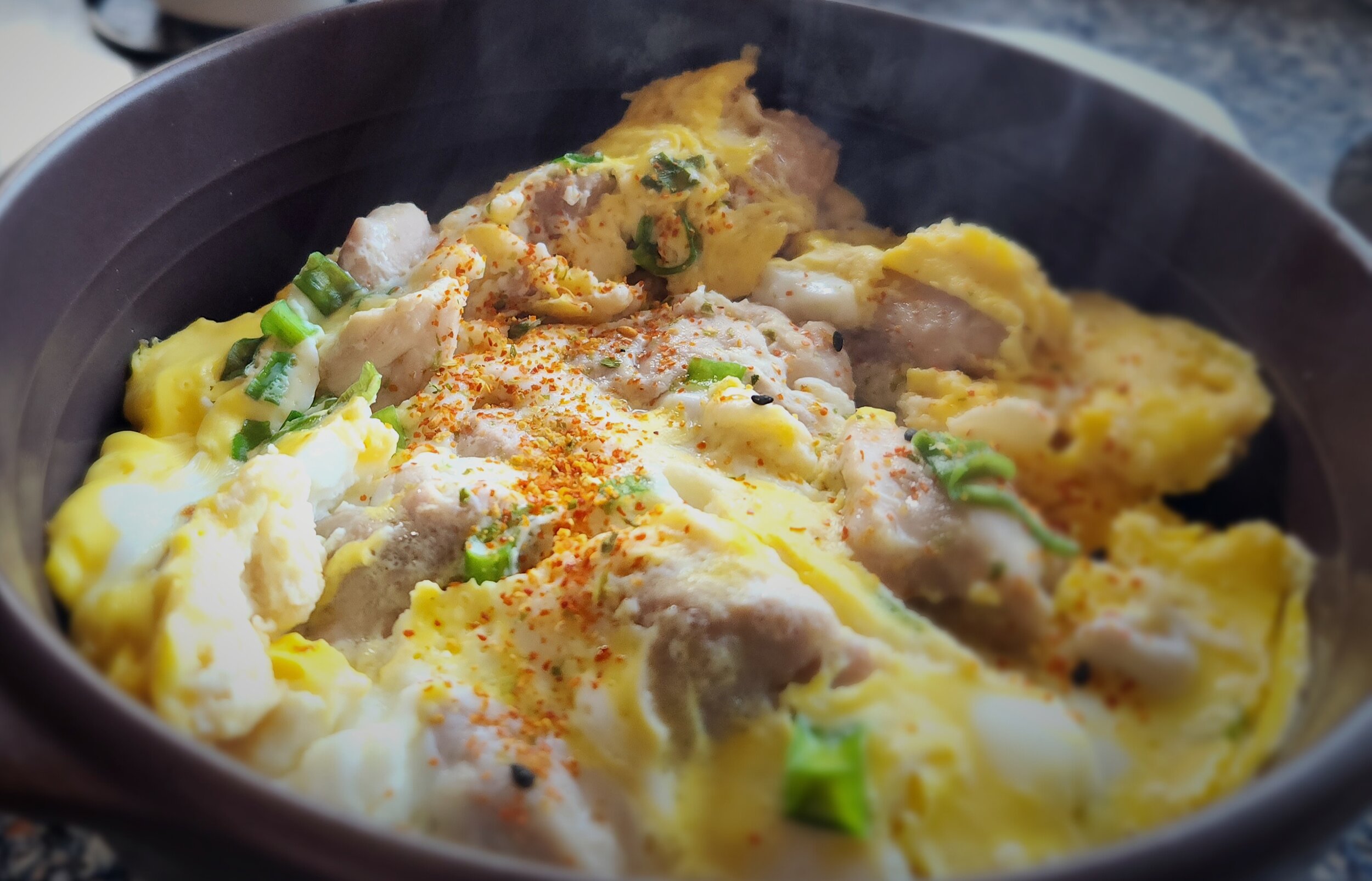 Oyakodon - literal translation is parent and child rice bowl.