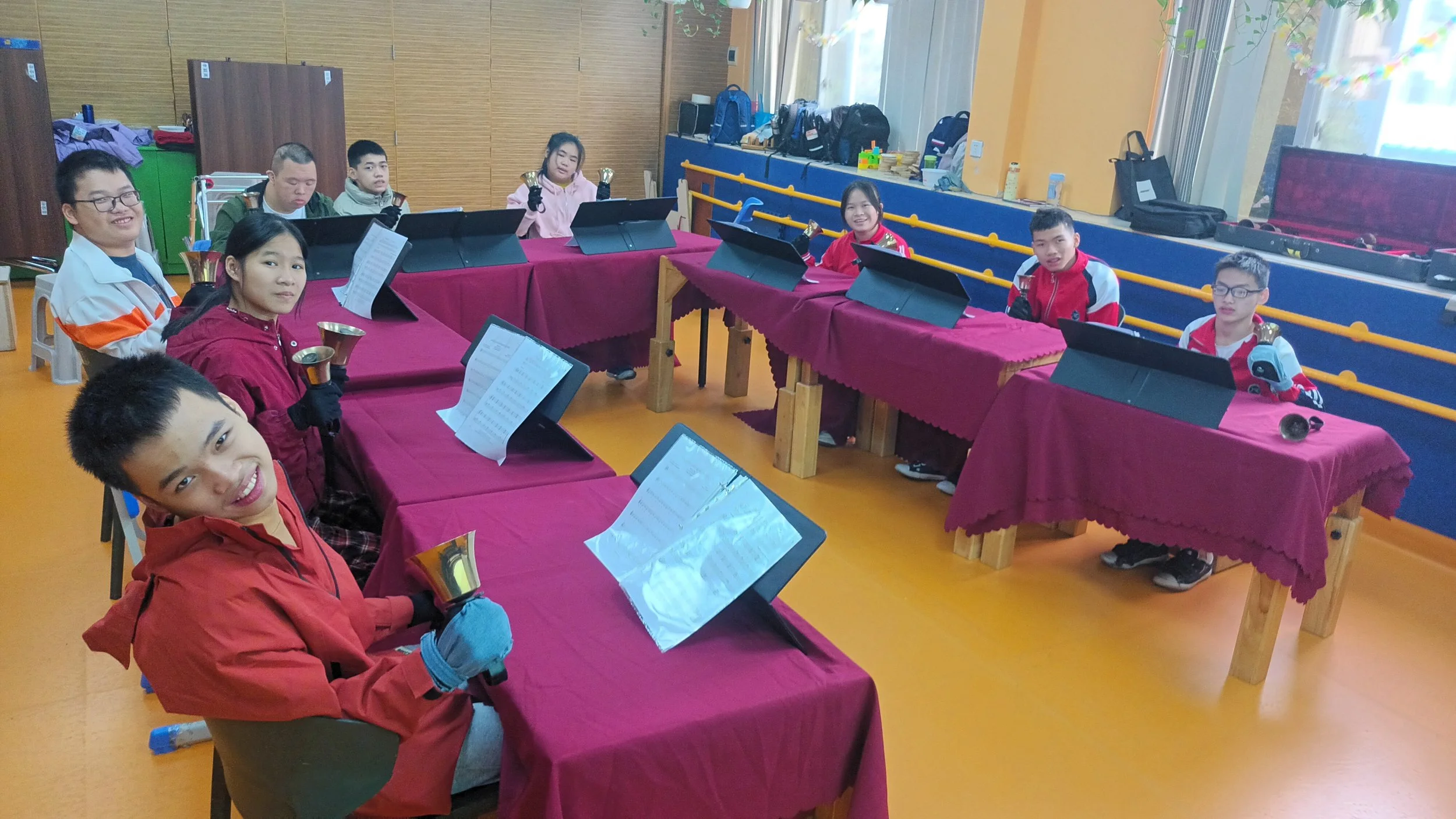 2 OCTAVE SET HANDBELLS Special Needs School, Guangxi, China