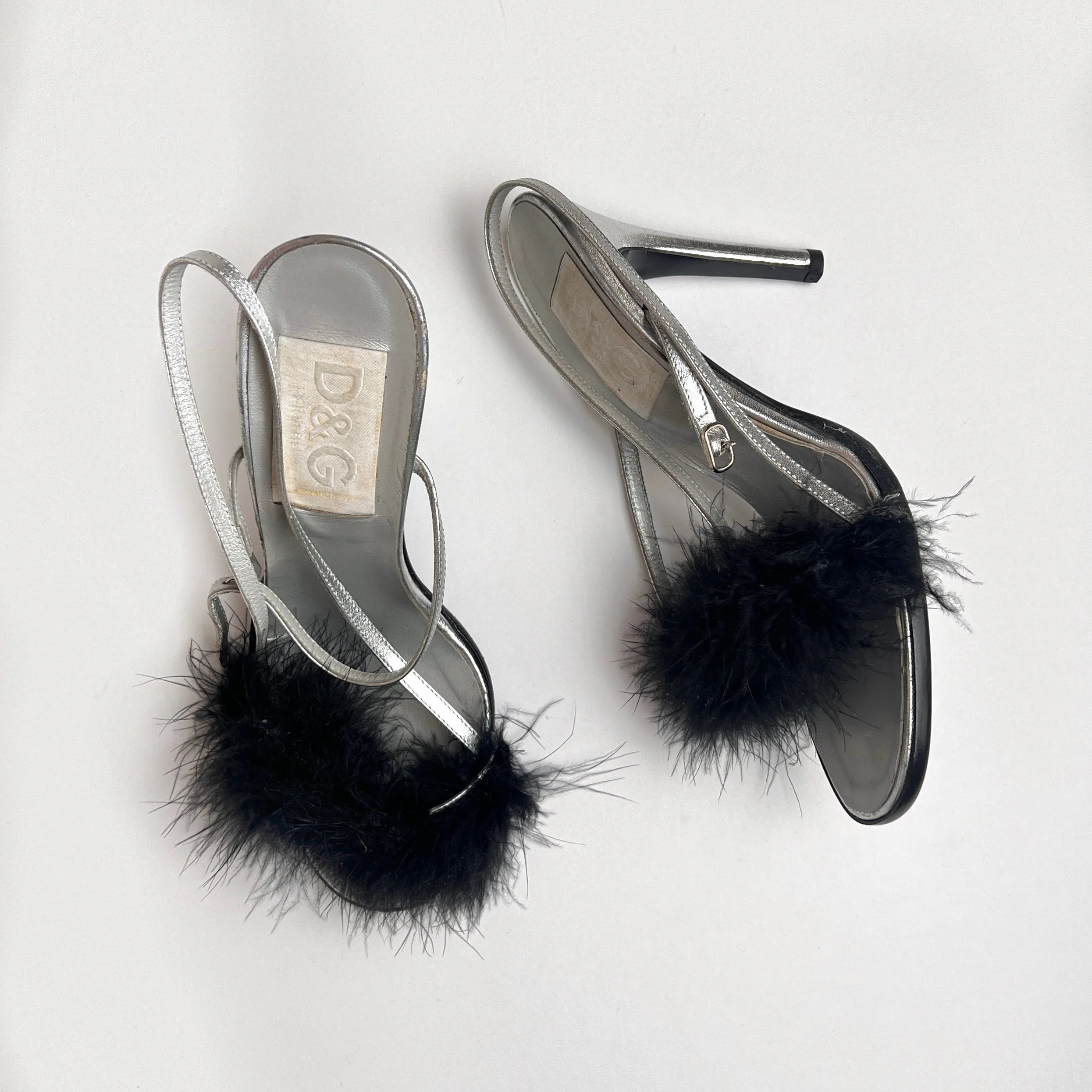 D&G Marabou Feather Heels