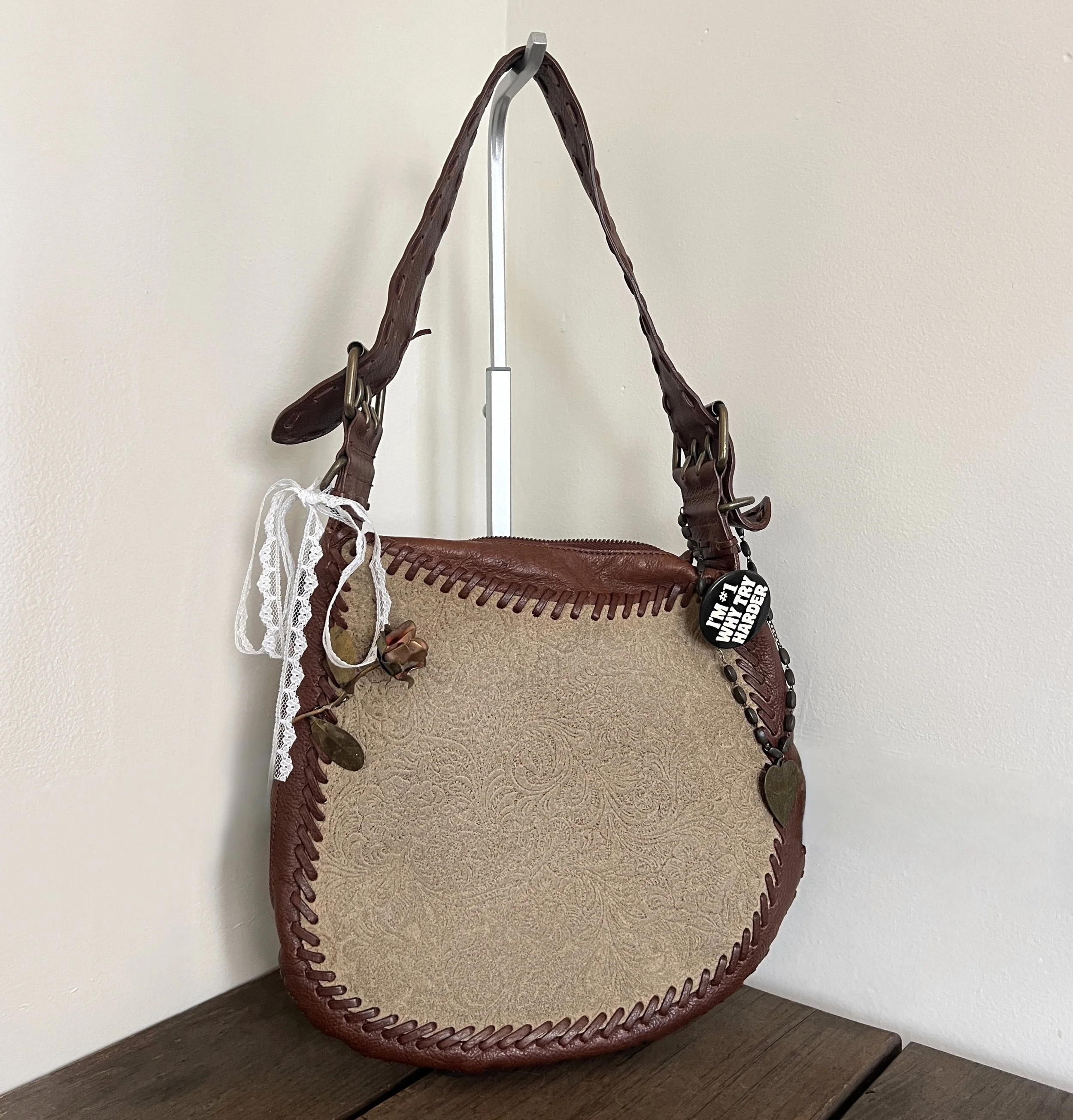Adorned Leather Bag