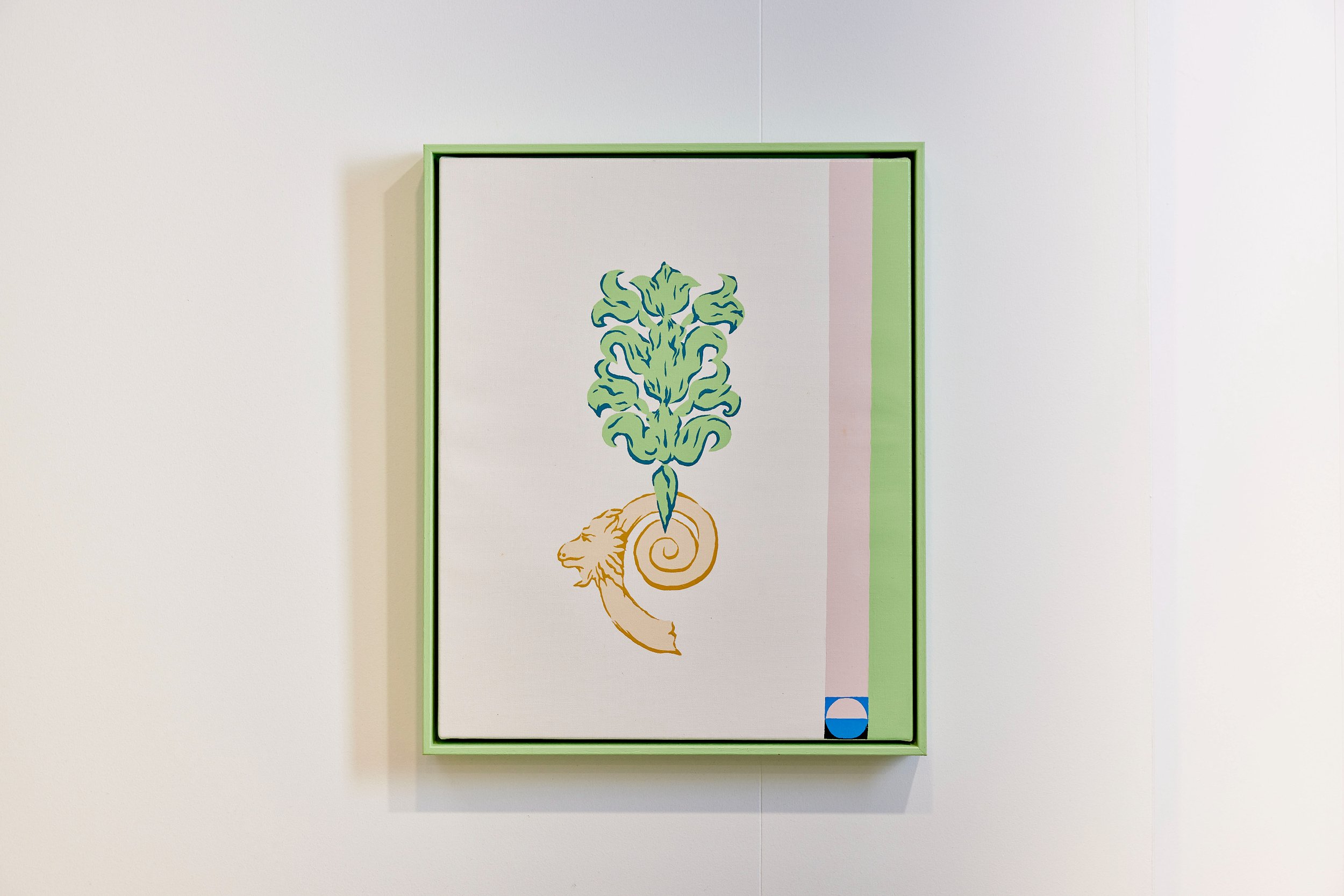 (SOLD) "Wonderful" - 440 x 540 mm - Acrylic, aerosol & enamel on linen - Aus oak frame