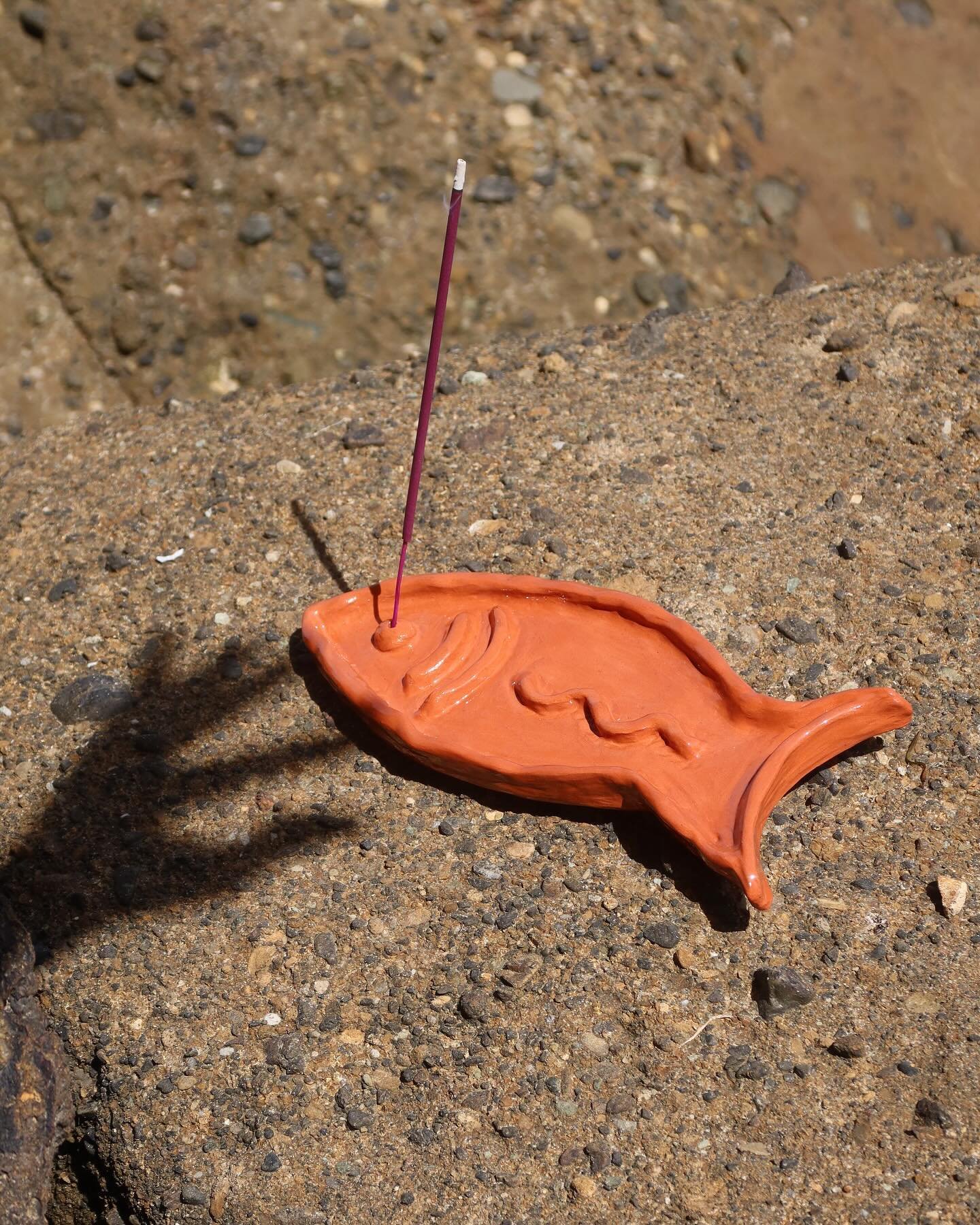 Terracotta Fish Incense Holder 🐟