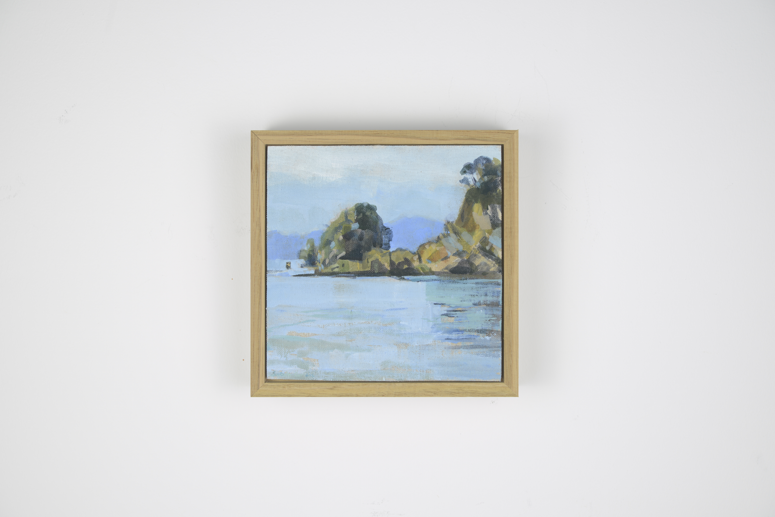 Water at Walkerville South, Acrylic on linen board, 15 x 15 cm, $270