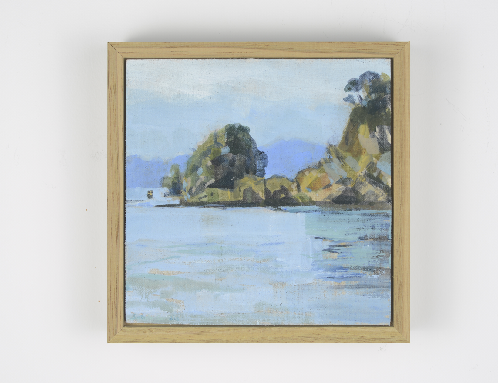 Water at Walkerville South, Acrylic on linen board, 15 x 15 cm, (sold)