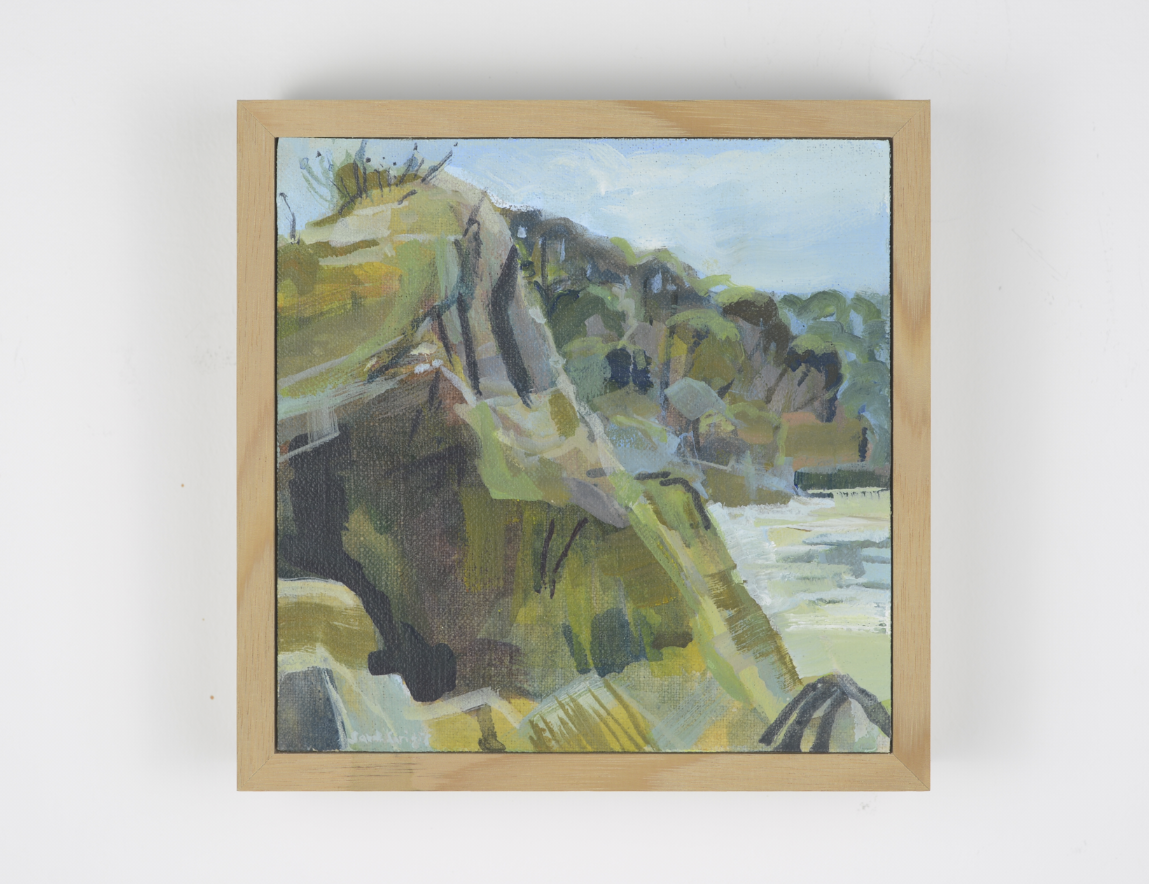 Majestic rocks, Acrylic on linen board, 15 x 15 cm, (sold)