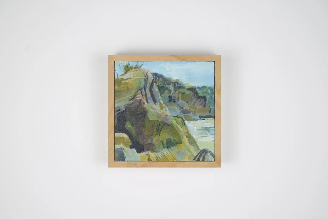 Majestic rocks, Acrylic on linen board, 15 x 15 cm, $270