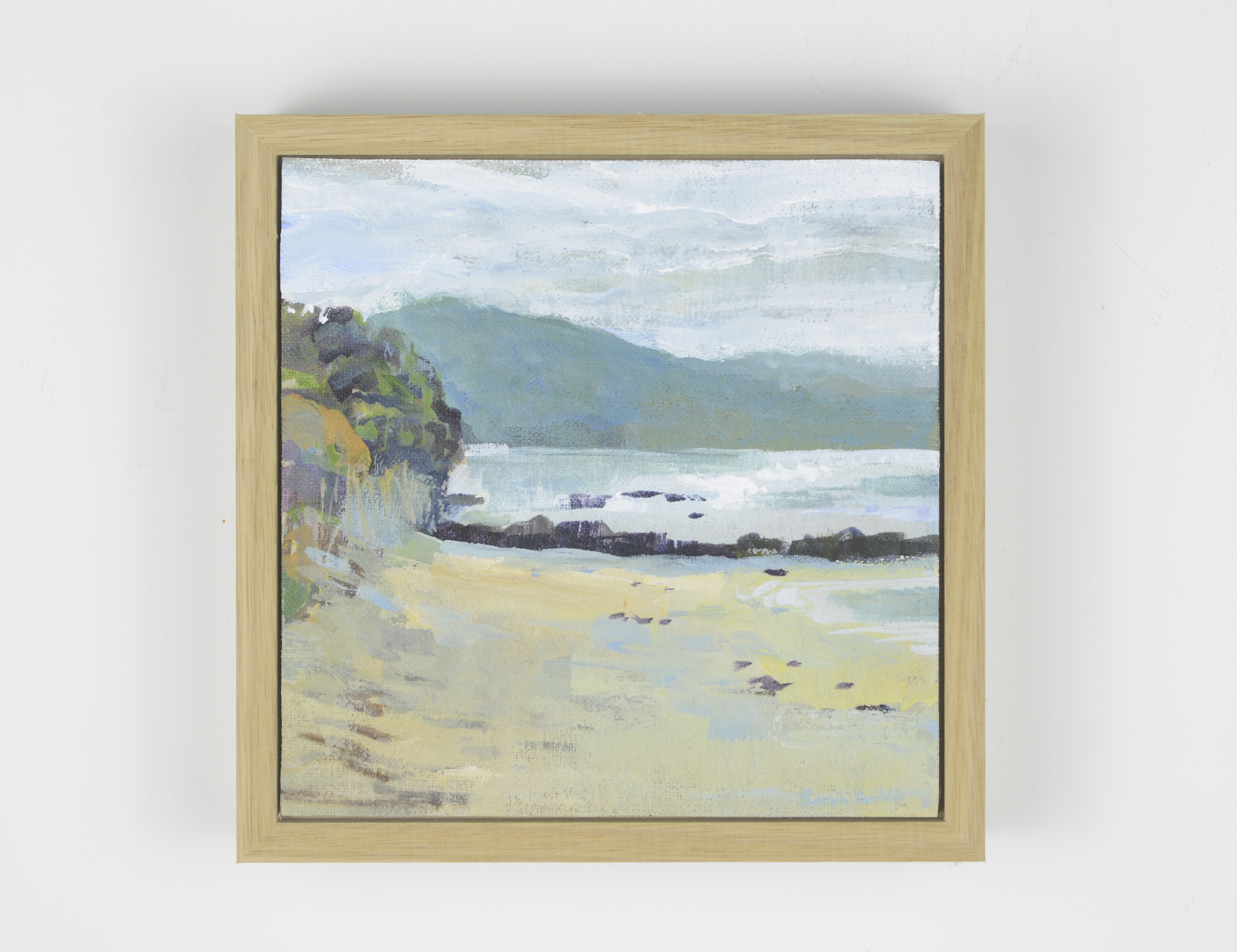 Waratah hills, Acrylic on linen board, 15 x 15 cm,  (sold)