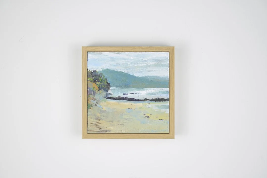 Waratah hills, Acrylic on linen board, 15 x 15 cm, $270